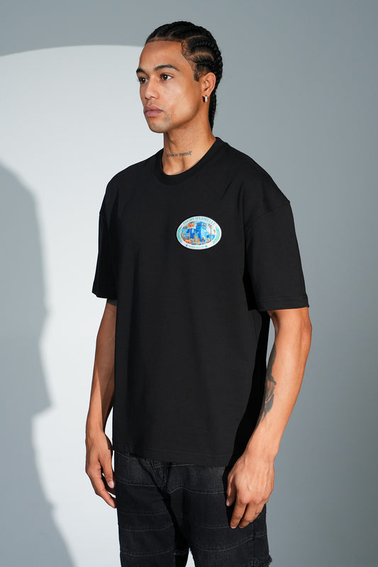 Tee Shirt Jardin Majorelle Marrakech Noir