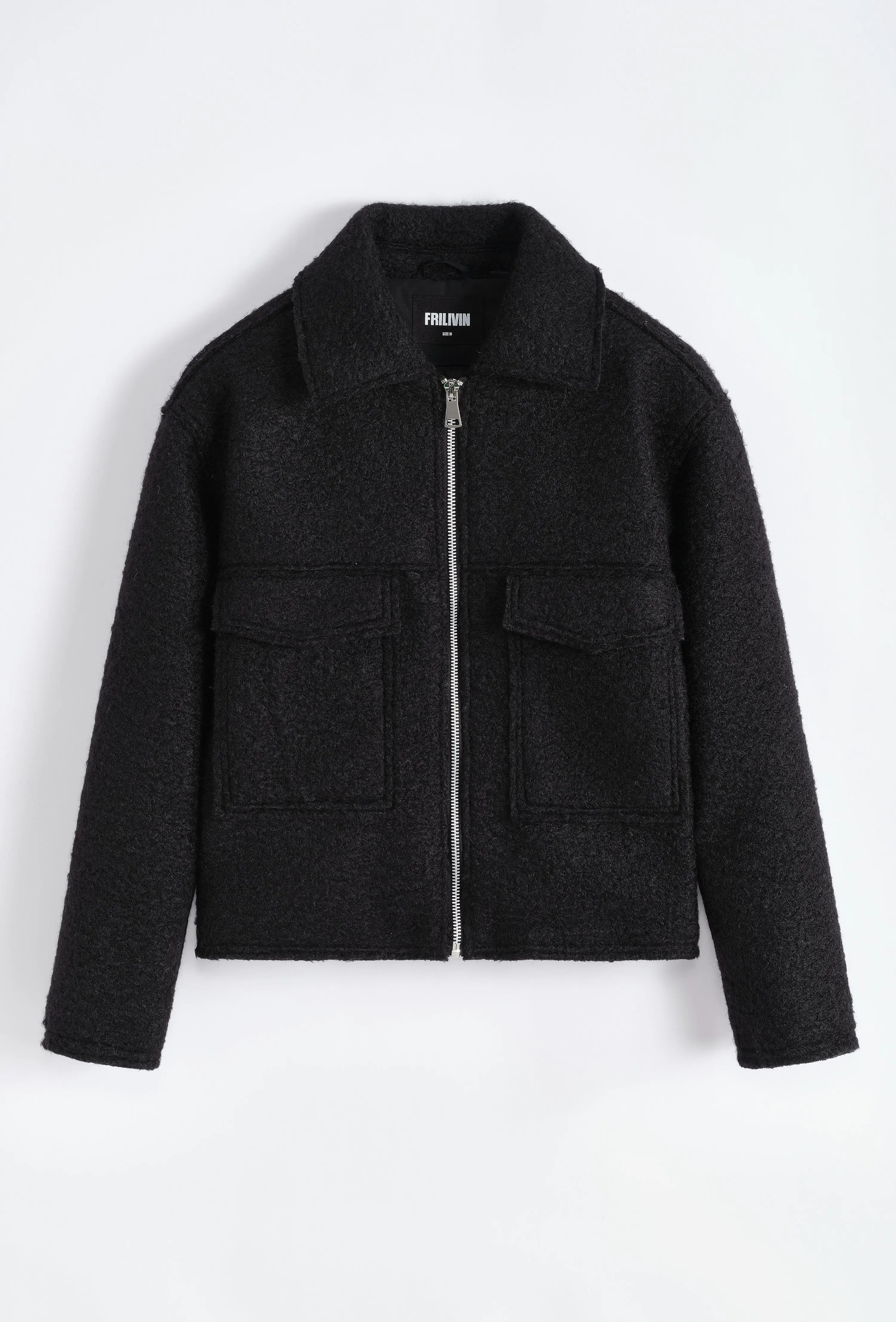 🧥 Veste Manteau Noir Homme – Style Streetwear Minimaliste bonhomme