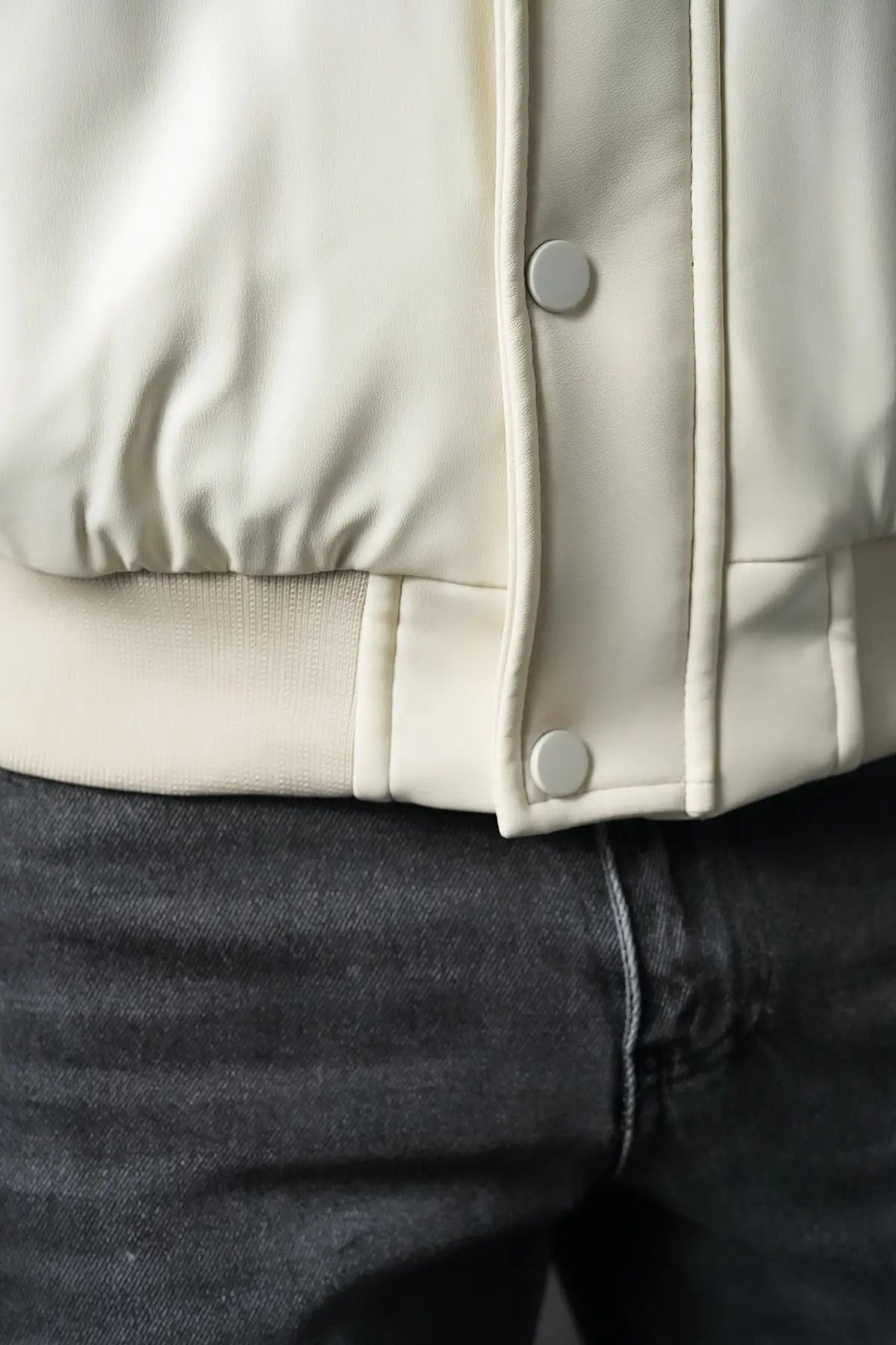 Veste Teddy simili cuir bonhomme