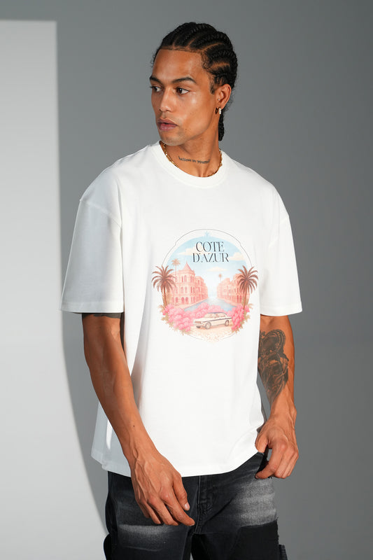 Tee Shirt Cote D'Azur Blanc