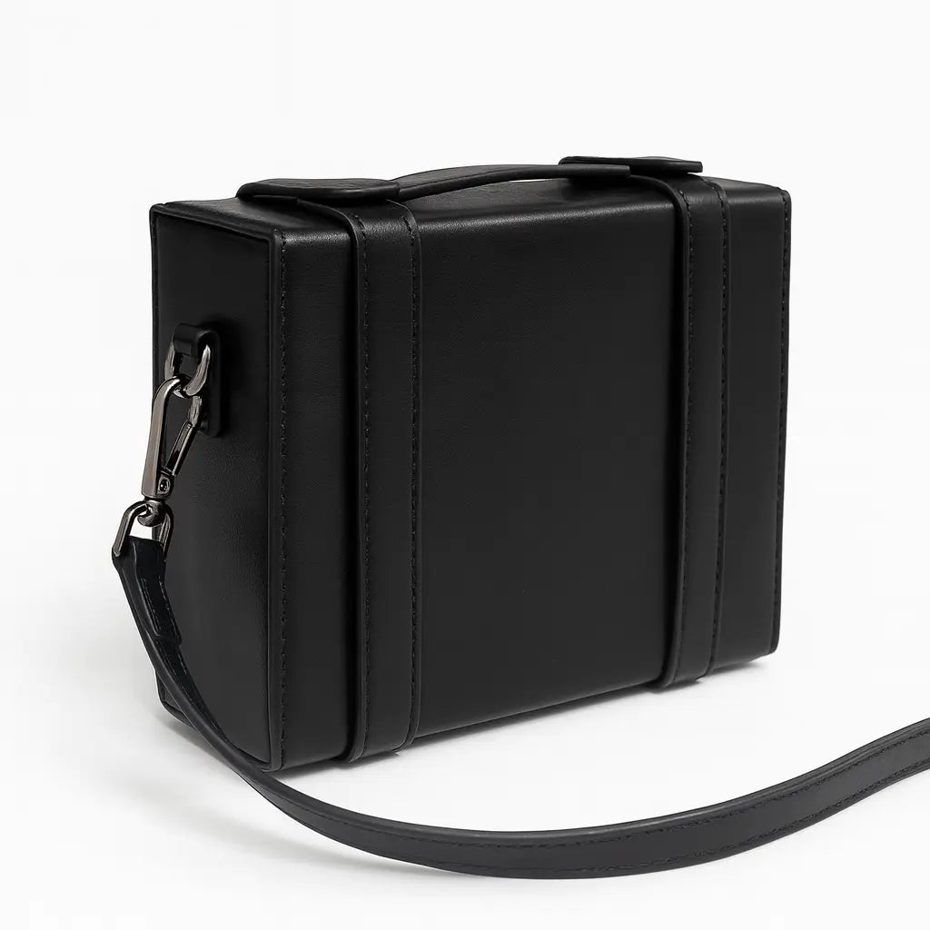 Sachoche Noir Simili Cuir bonhomme