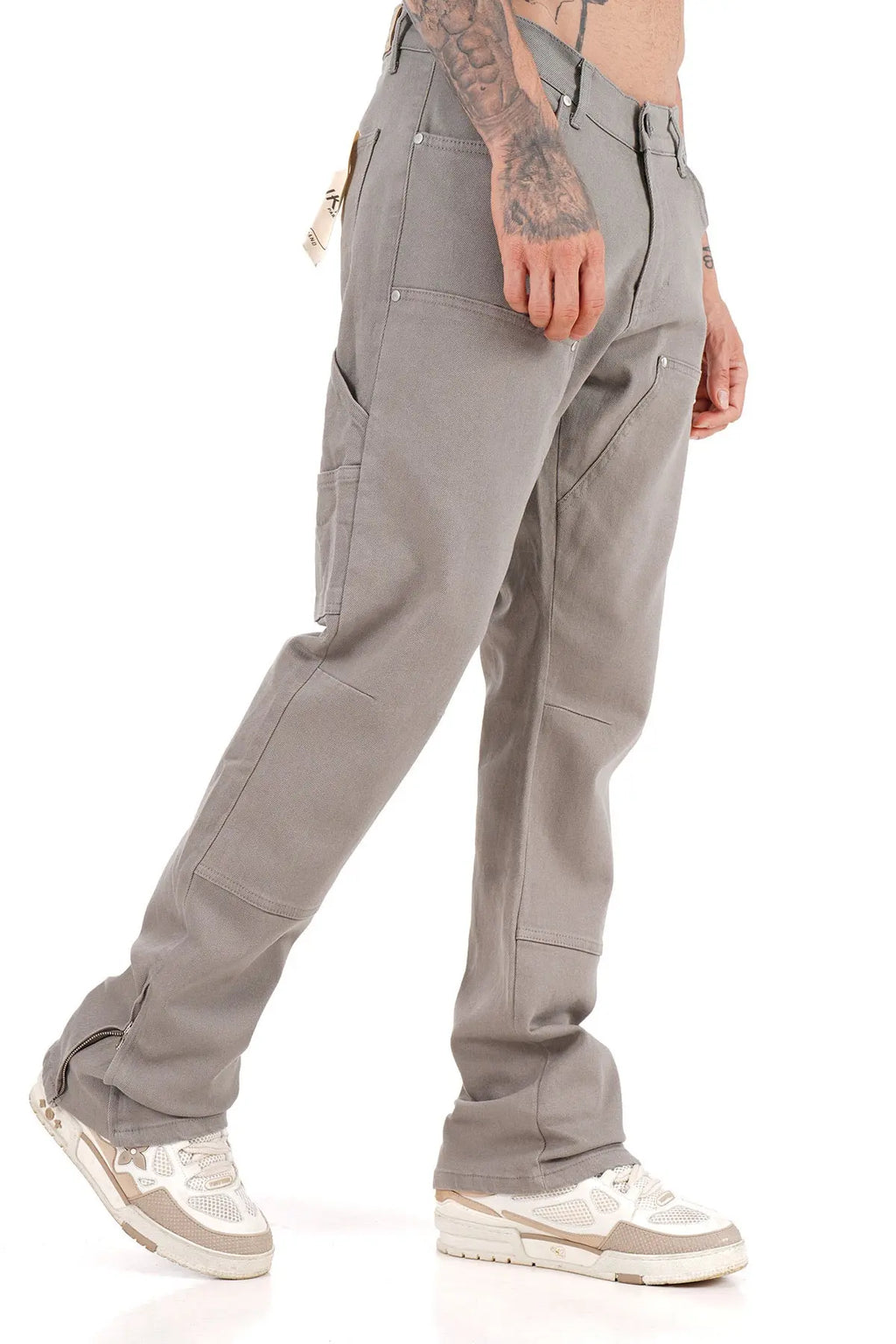 Jeans Carpenteur Gris Homme Coupe Flare bonhomme