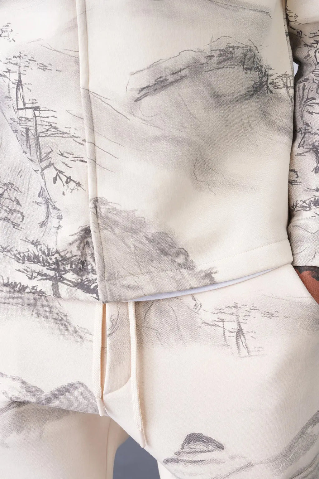 Ensemble Jogging Montagne Beige bonhomme