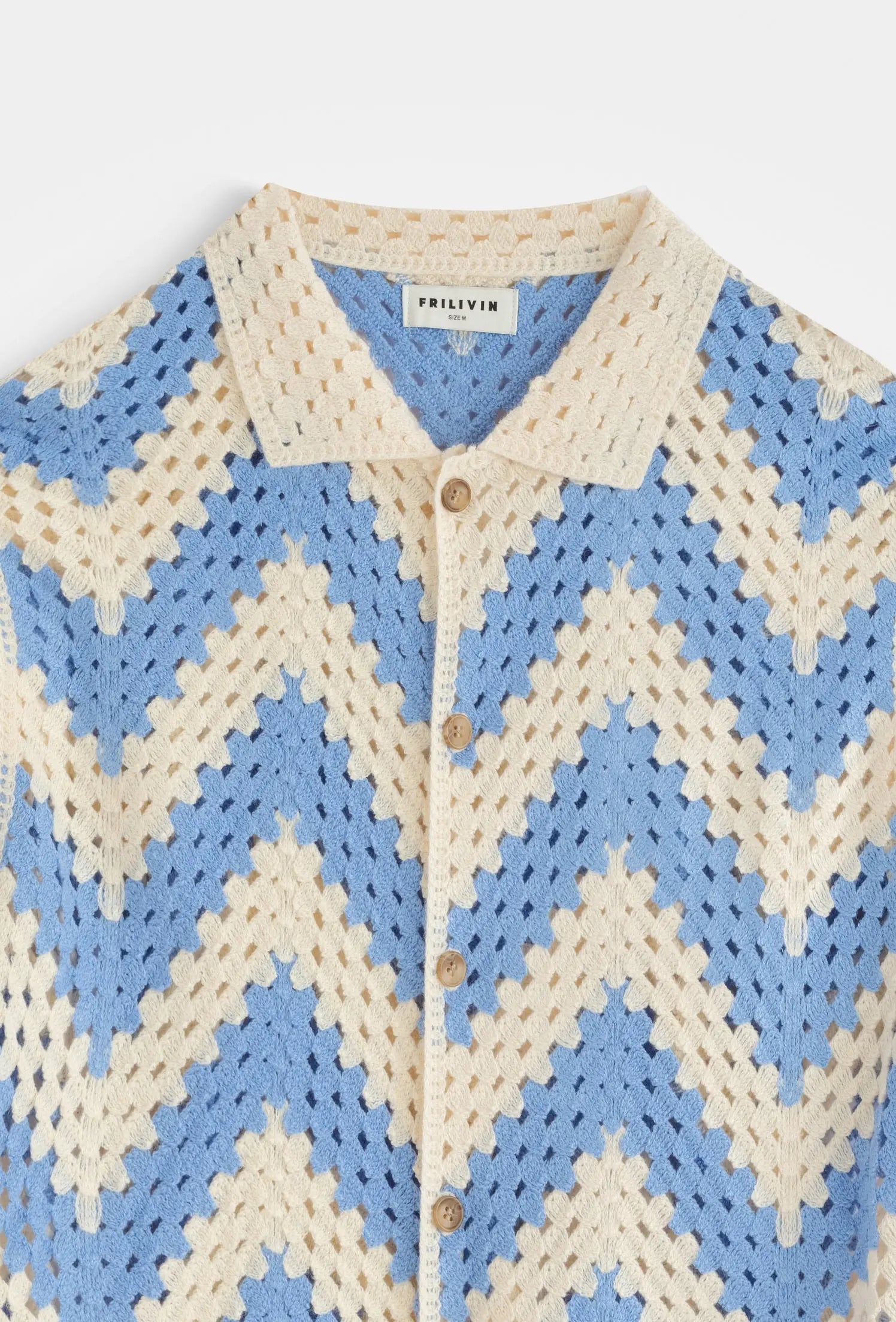 Chemise Crochet Homme motifs bonhomme