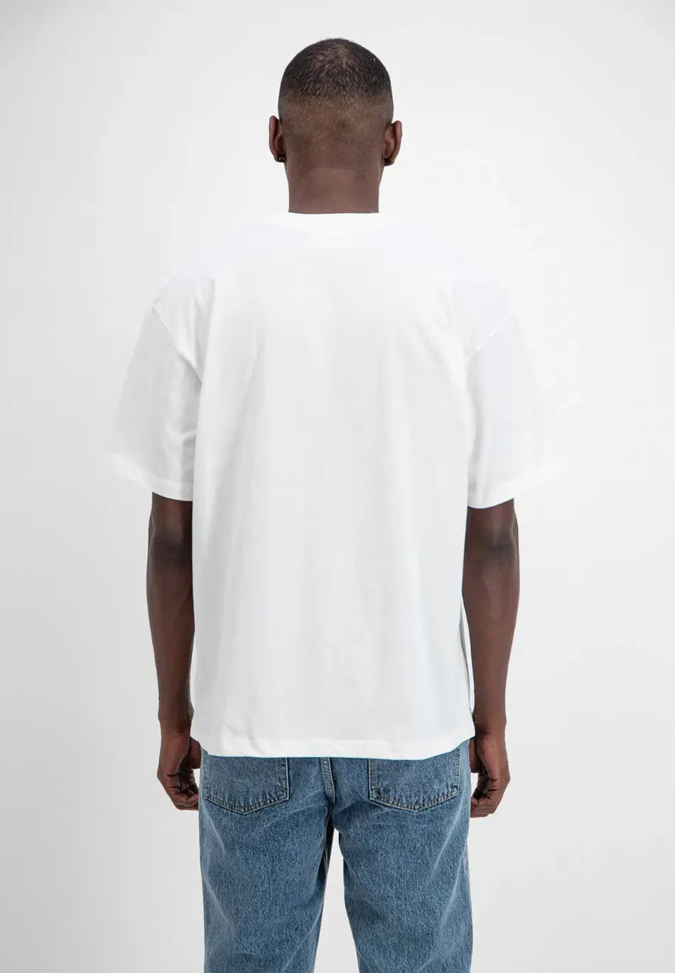 Tee shirt beige blanc avec motif Coeur rose Homme bonhomme