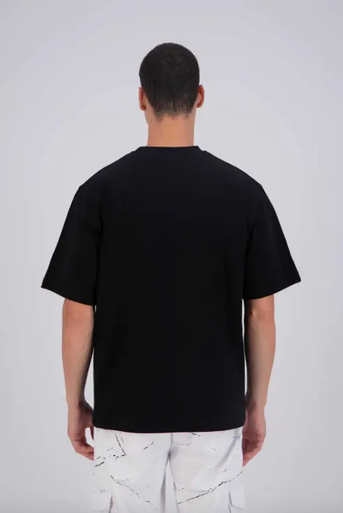 Tee shirt Noir avec motif Coeur Blanc Homme - bonhomme