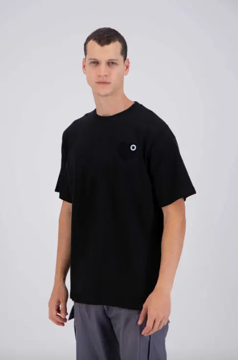 Tee shirt Noir avec motif Coeur Noir Homme bonhomme