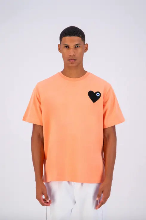 Tee shirt Corail avec motif Coeur Noir Homme - bonhomme