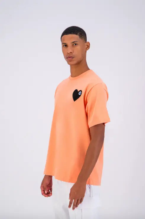 Tee shirt Corail avec motif Coeur Noir Homme - bonhomme