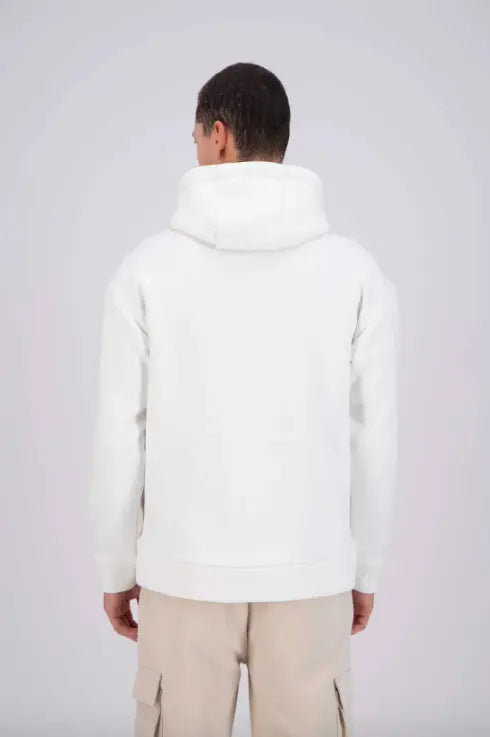 Sweat capuche Blanc avec cœur Beige - bonhomme