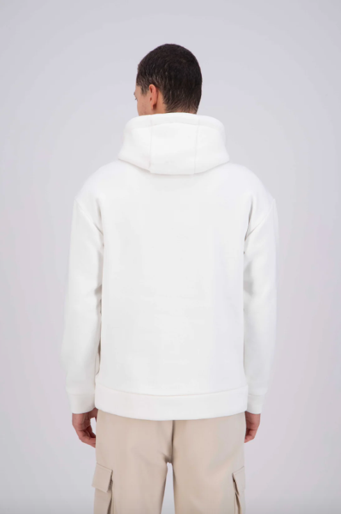 Sweat capuche Blanc avec cœur Beige