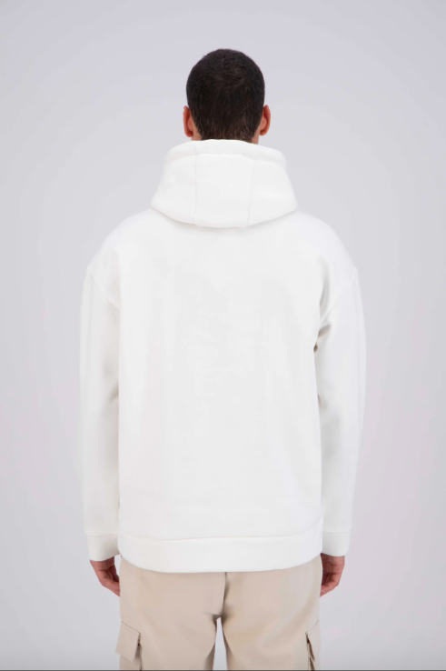 Sweat capuche Blanc avec cœur Gris