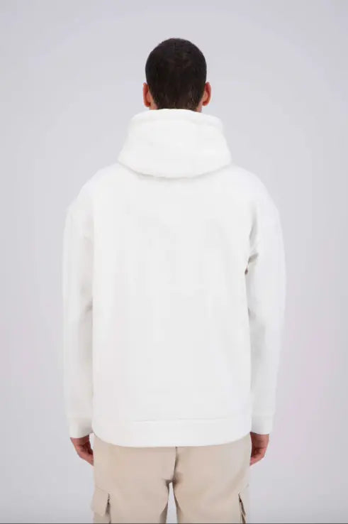 Sweat capuche Blanc avec cœur Gris - bonhomme