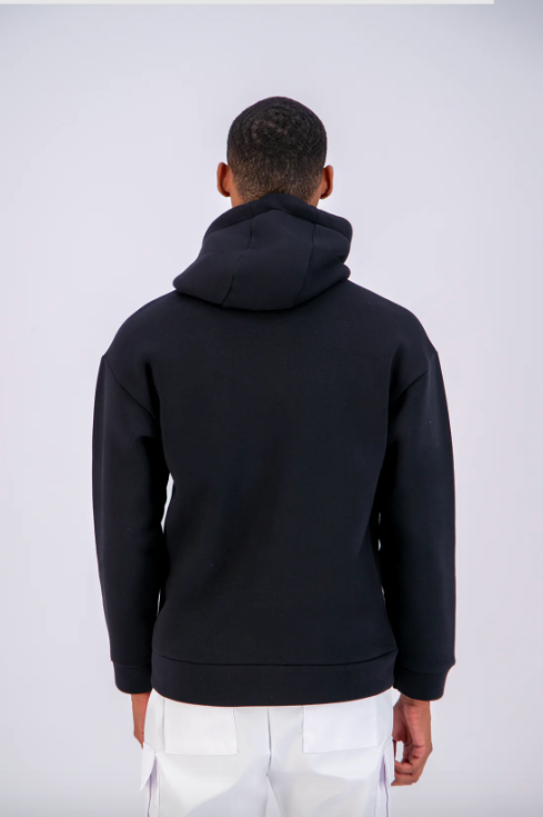 Sweat capuche Noir avec cœur Gris