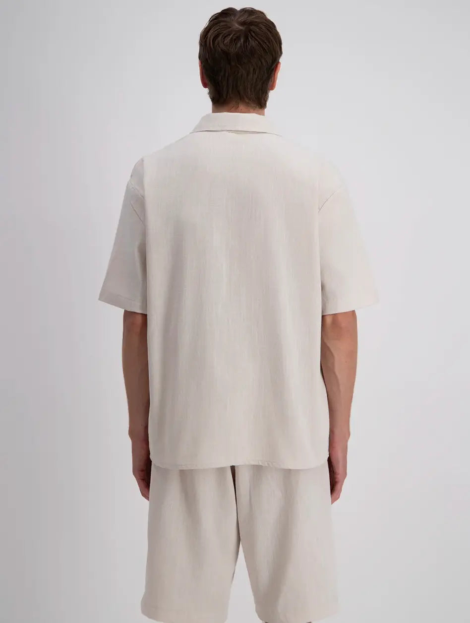 Chemise Beige Coeur Blanc - bonhomme