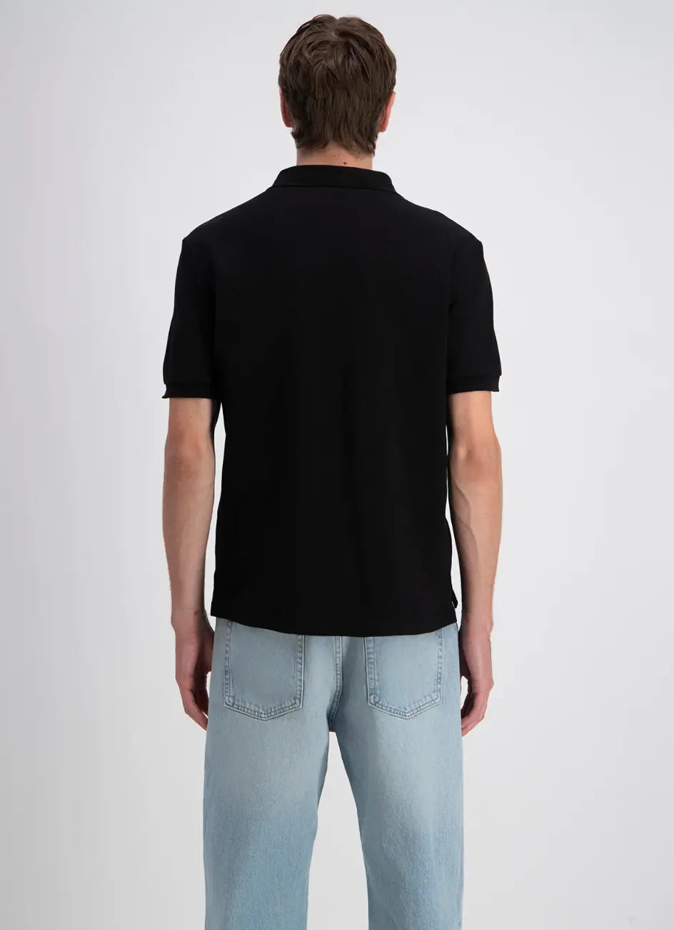 Polo Noir Coeur Rouge - bonhomme