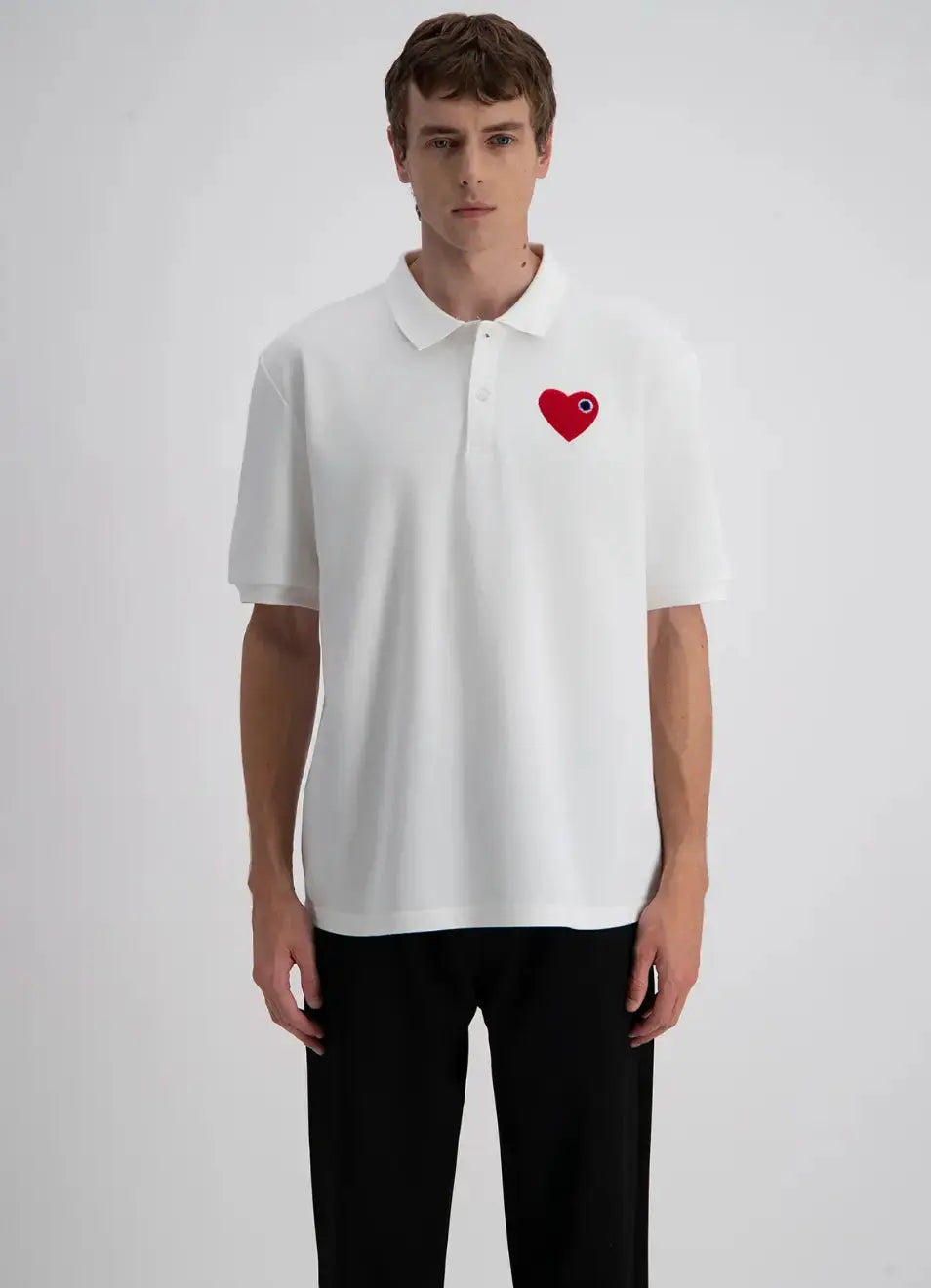 Polo homme Coeur maille piqué bonhomme