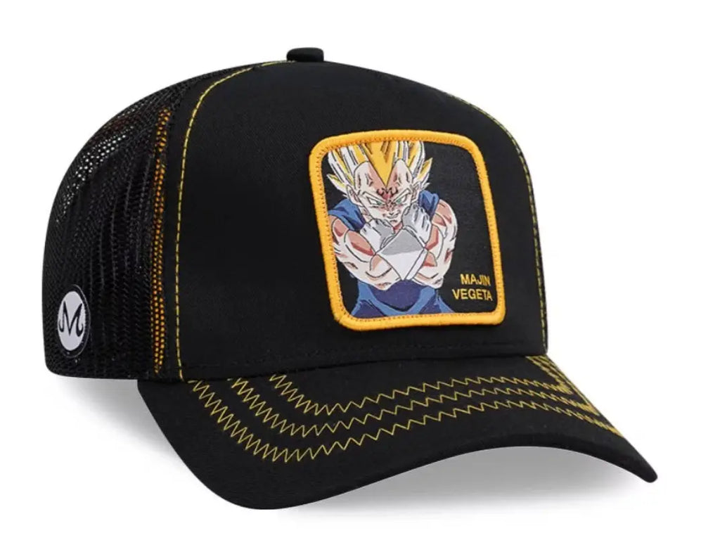 Capslab Dragon Ball Z Majin Vegeta Black Trucker Snapback Casquette bonhomme