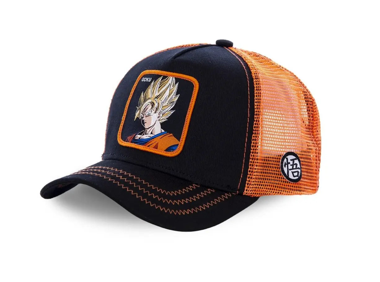 Casquette Trucker Dragon Ball Z Goku Snapback Noir Capslab bonhomme