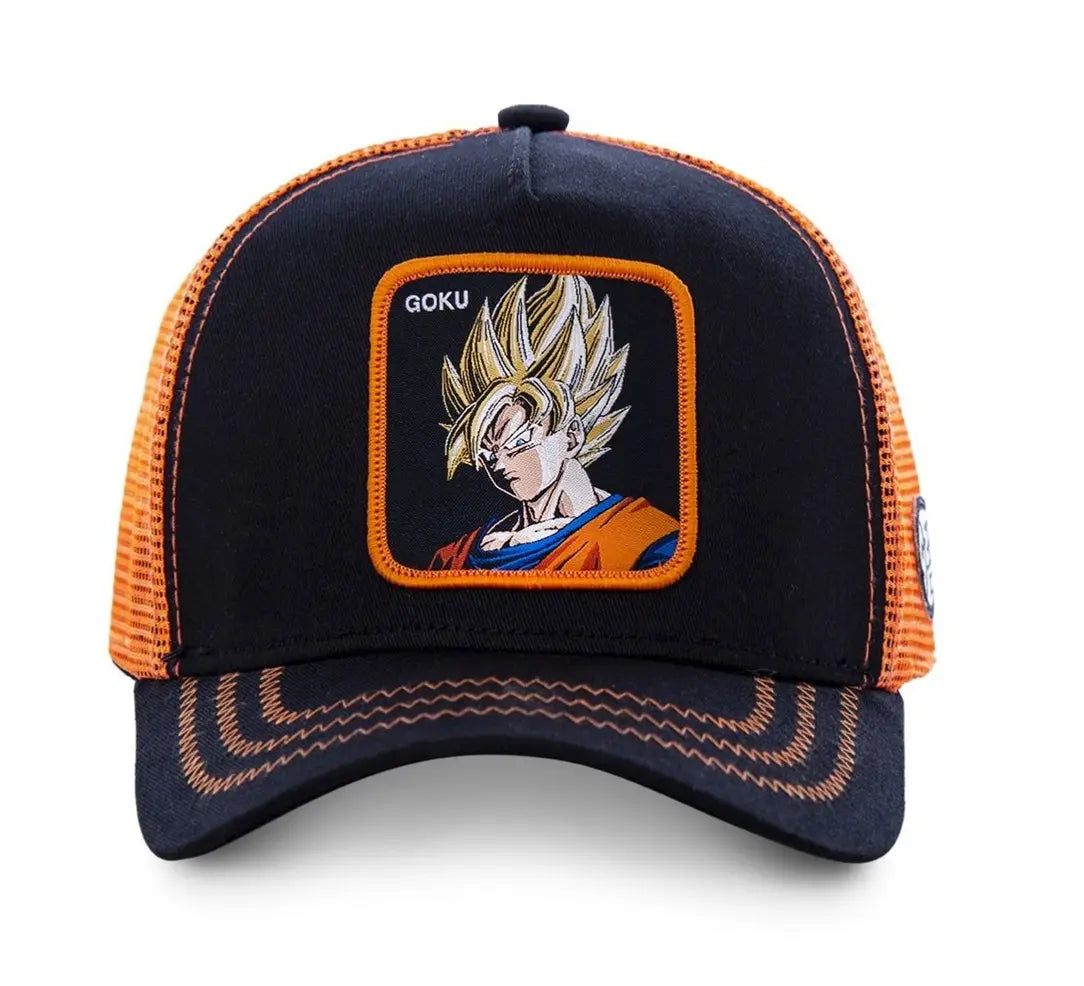 Casquette Trucker Dragon Ball Z Goku Snapback Noir Capslab bonhomme