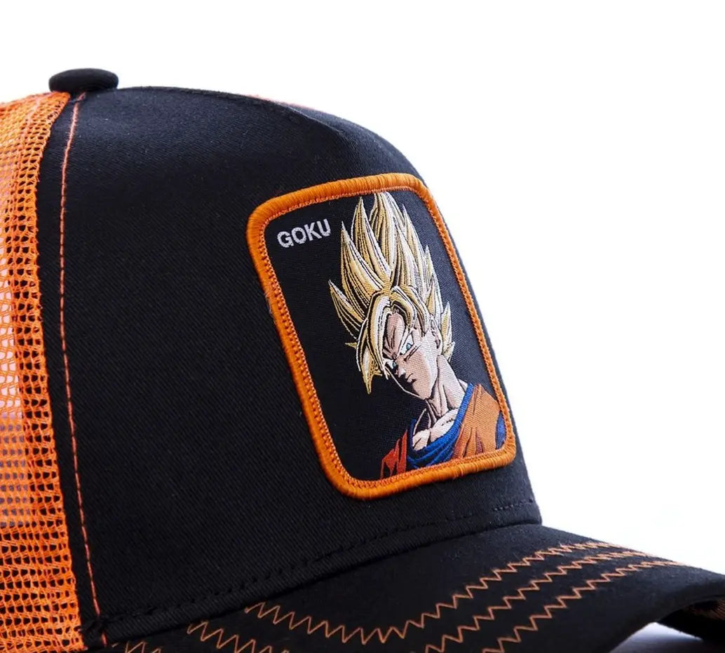 Casquette Trucker Dragon Ball Z Goku Snapback Noir Capslab bonhomme