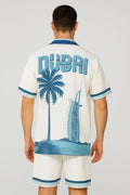 Ensemble Chemise et Short Dubai Blanc bleu bonhomme