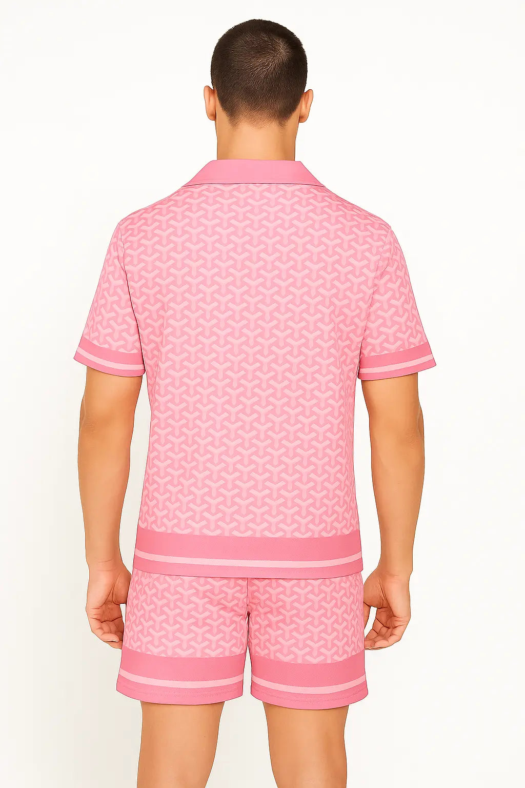 Ensemble Chemise et Short Rose Blanc bonhomme