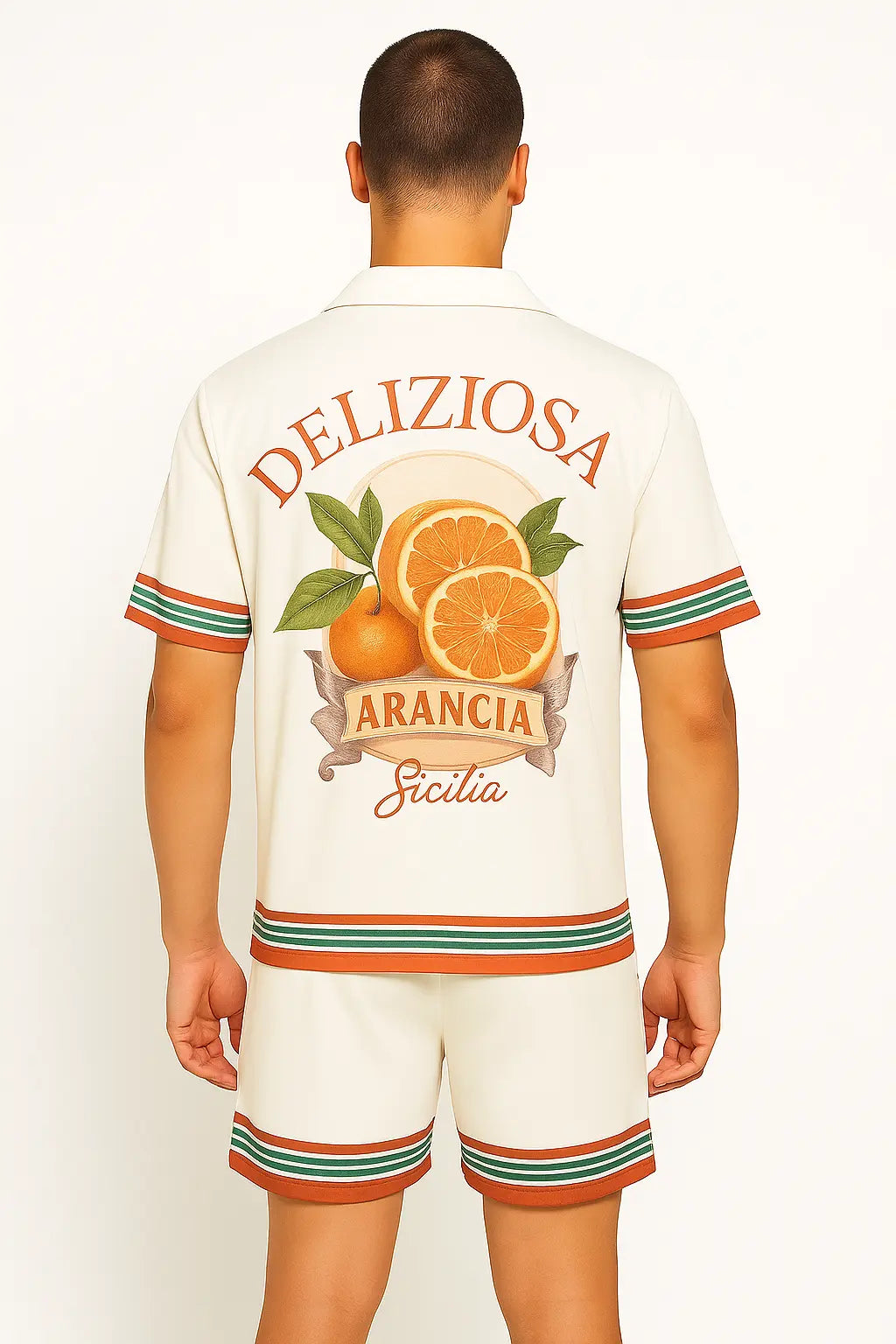 Ensemble Chemise et Short Delizioza Blanc bonhomme