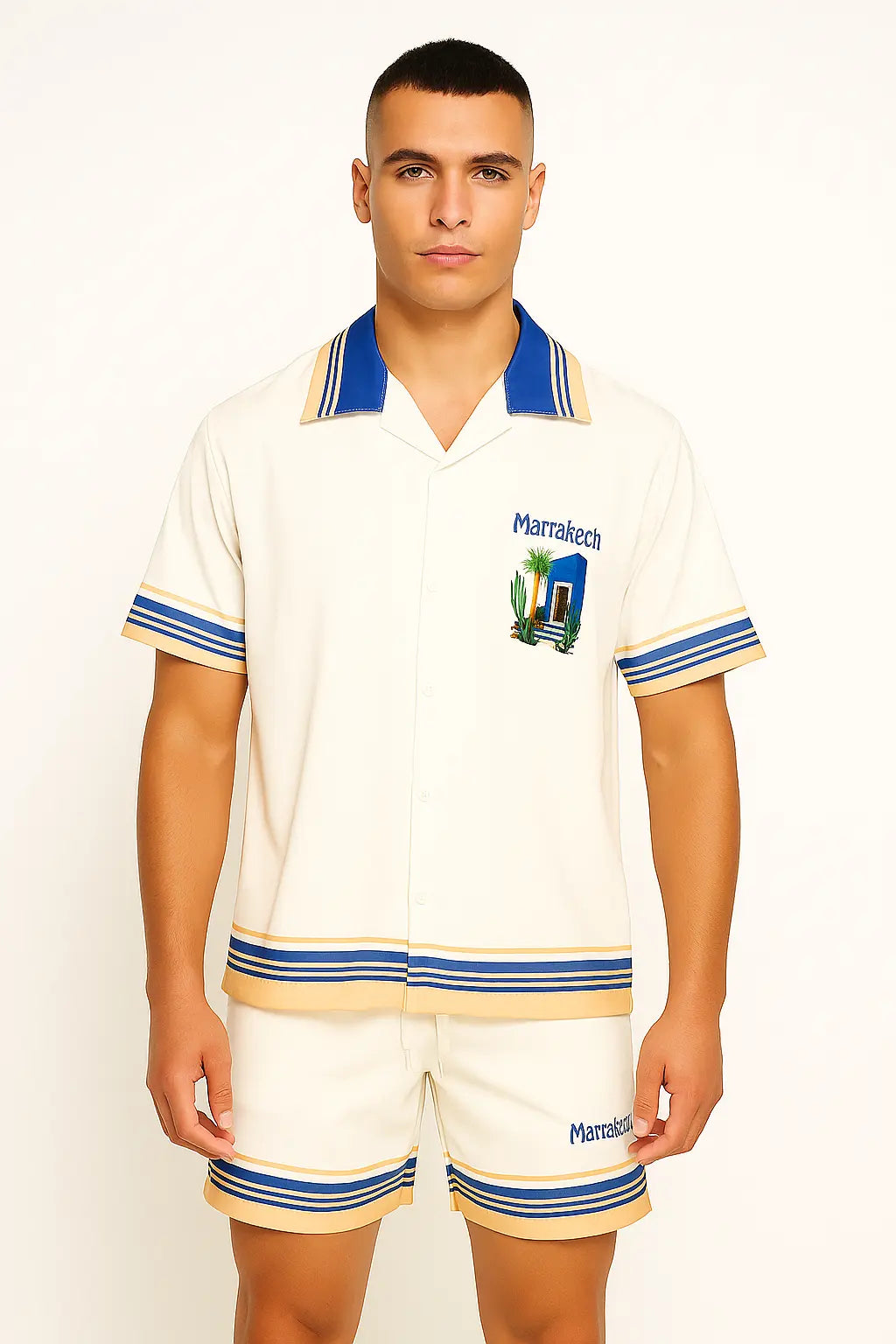 Ensemble Chemise et Short Marrakech Blanc bonhomme