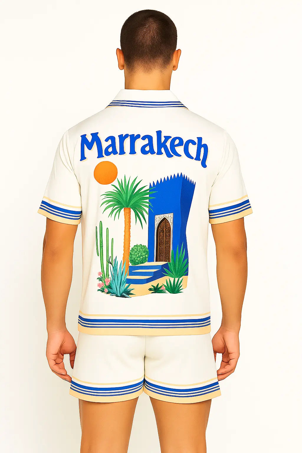 Ensemble Chemise et Short Marrakech Blanc bonhomme