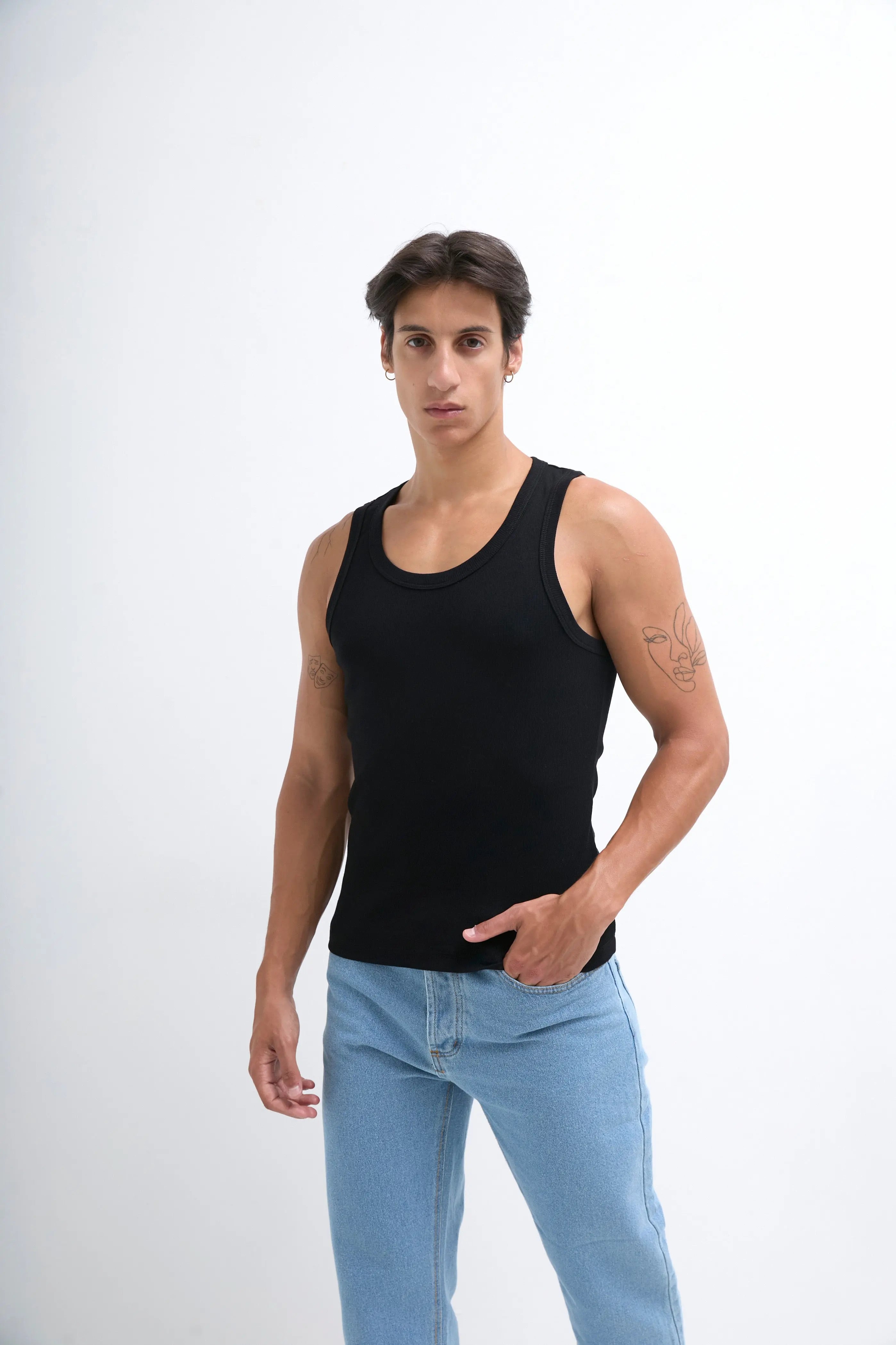 Débardeur noir homme bonhomme