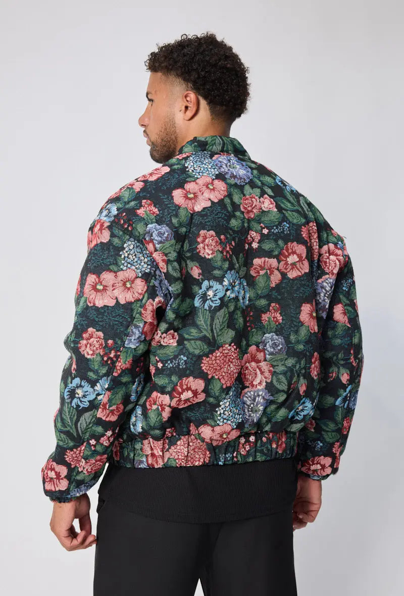 Bomber Homme Floral Noir bonhomme