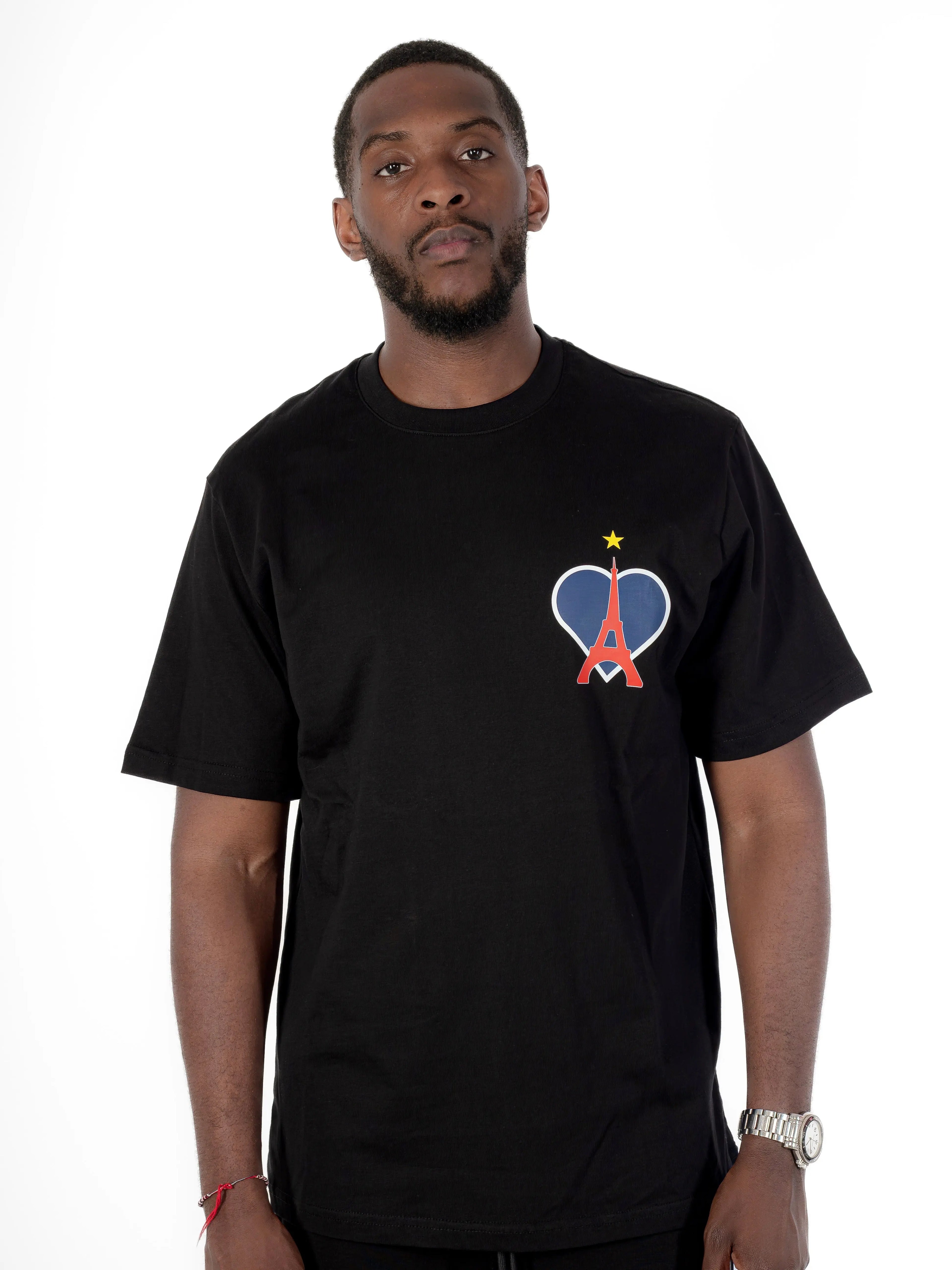 Tee Shirt Ici c'est Paris Noir - bonhomme