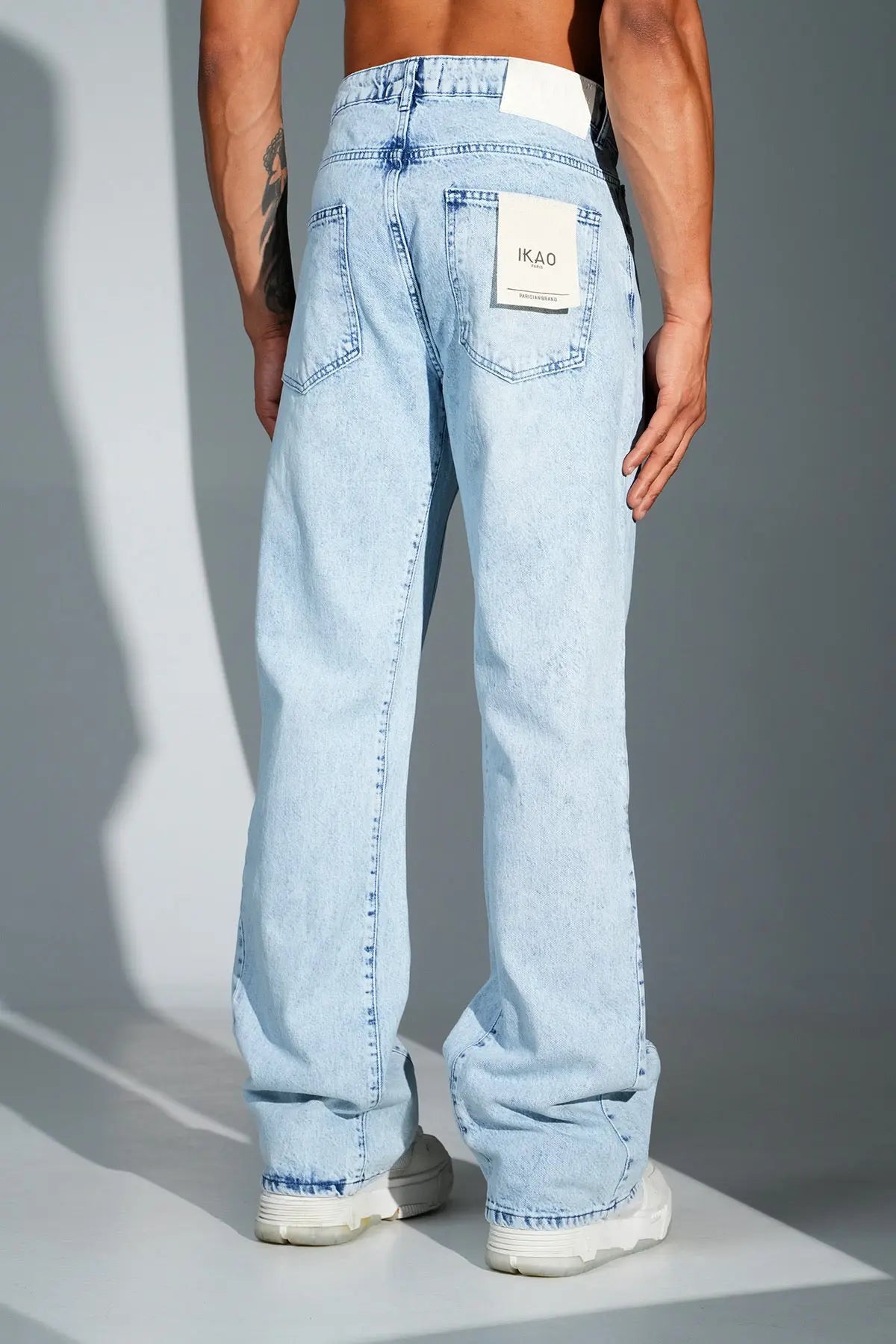 Jean Homme Outfit – Coupe Flare Denim Bleu Clair bonhomme