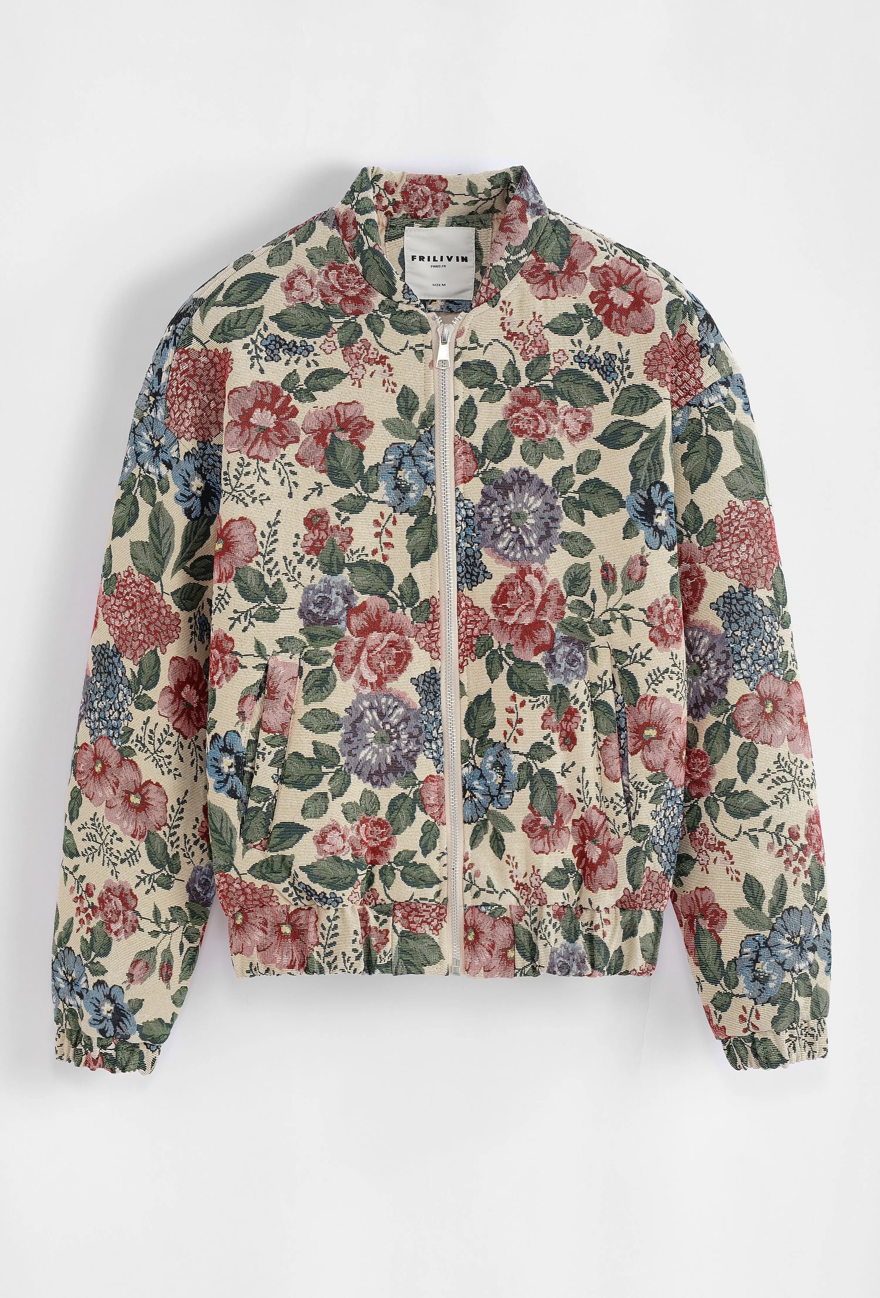 Veste Bomber Florale Homme Beige bonhomme