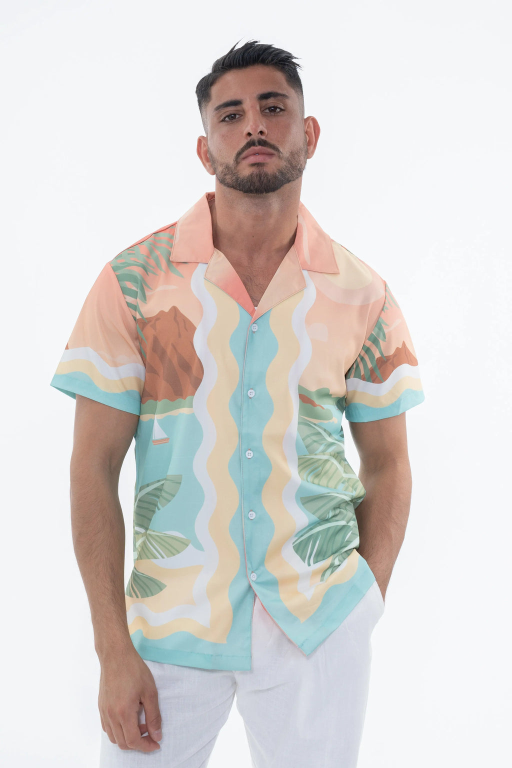 Chemise Homme beige bonhomme