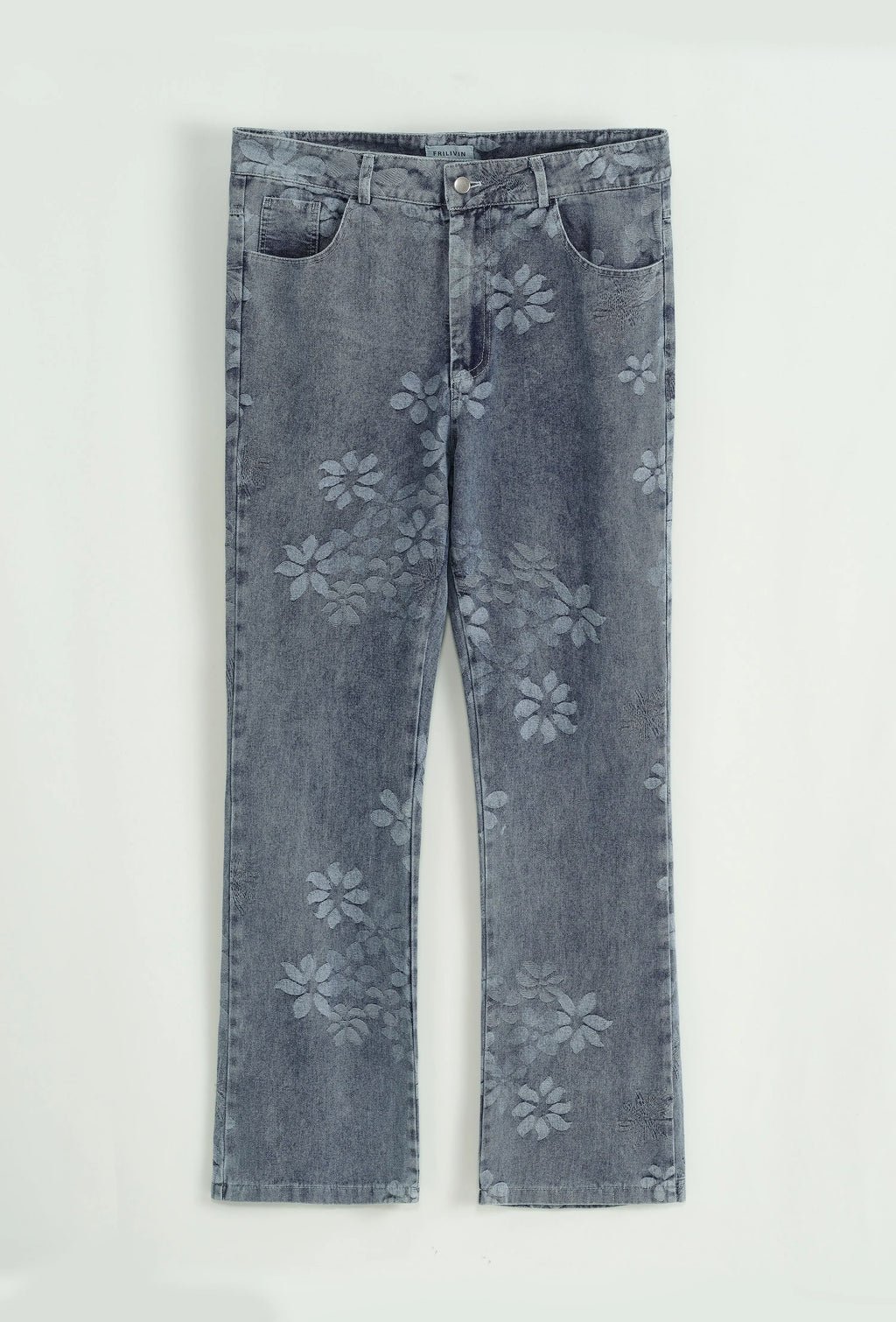 Ensemble En Jeans Denim Bleu Floral bonhomme
