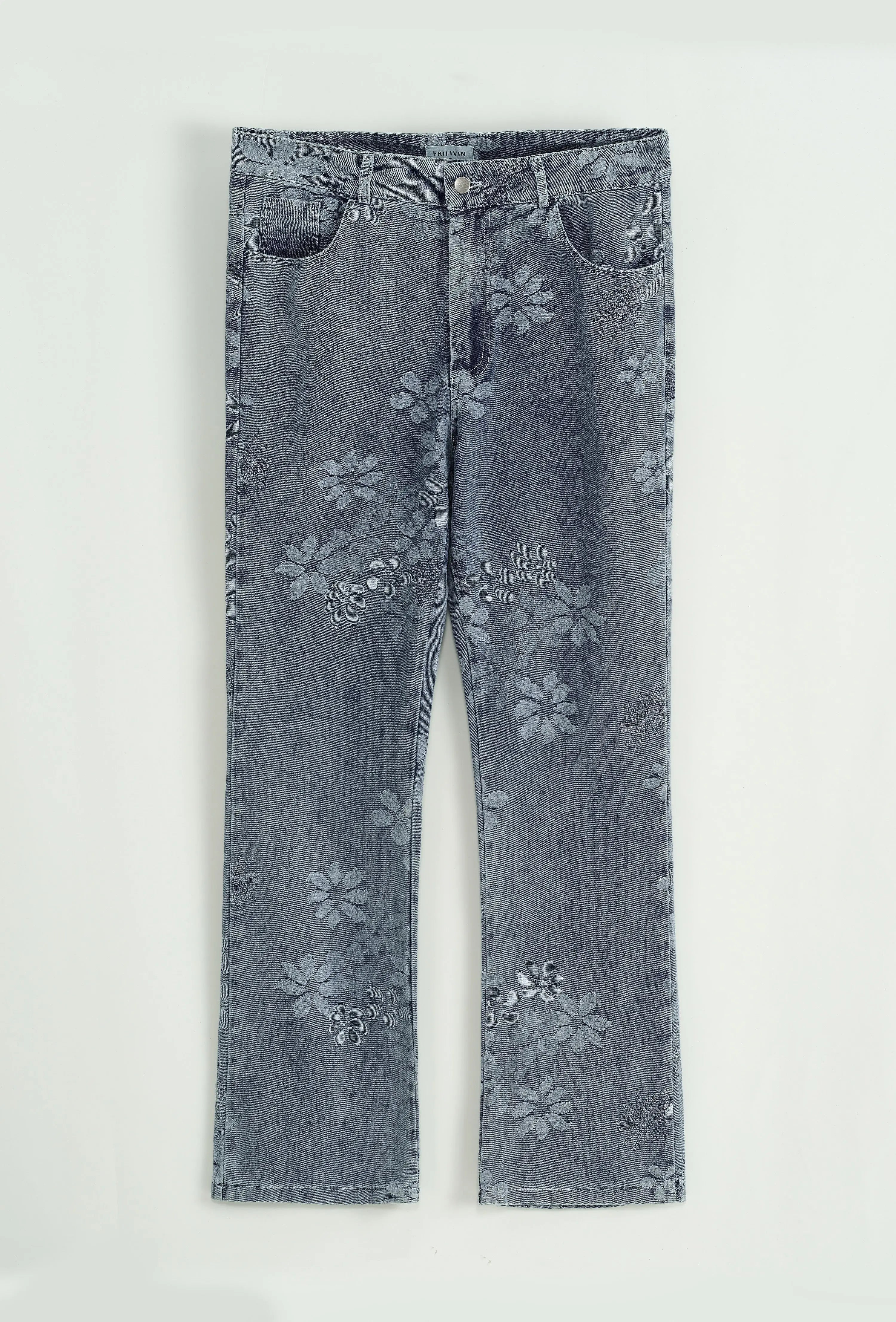 Ensemble En Jeans Denim Bleu Floral bonhomme