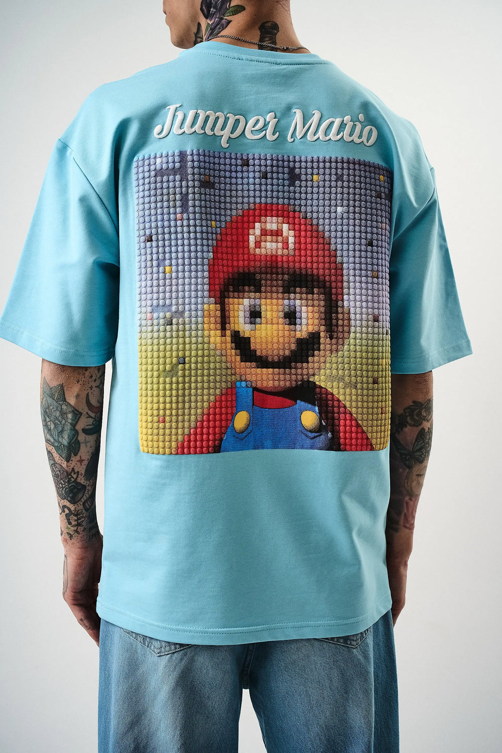 Tee Shirt Jumper Mario Ciel bonhomme