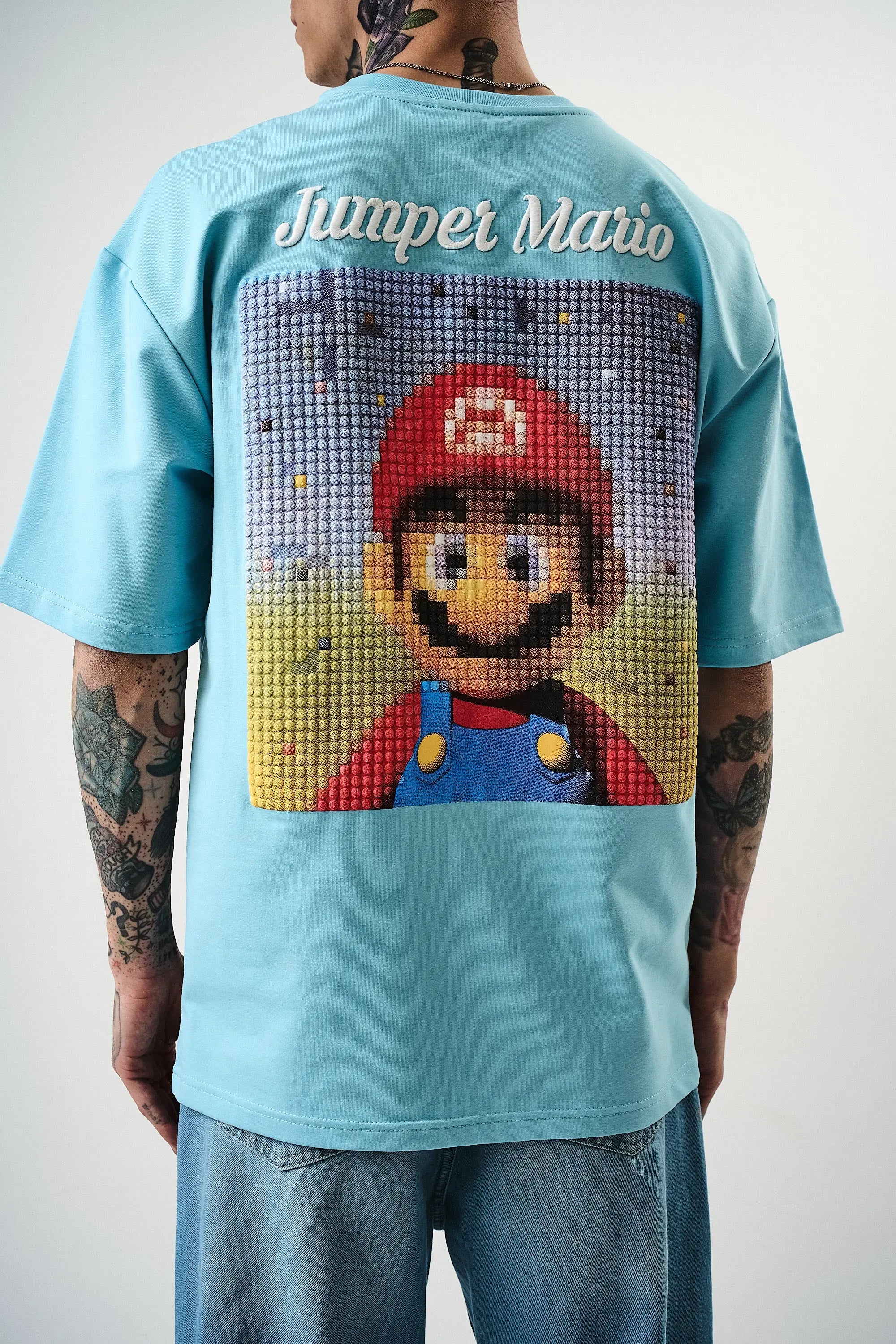 Tee Shirt Jumper Mario Ciel bonhomme