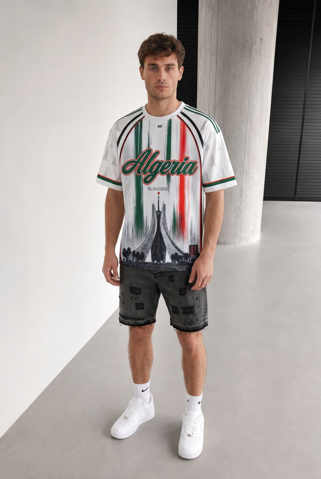 T-shirt Oversize Algeria 213 — Maillot El Djazair Édition