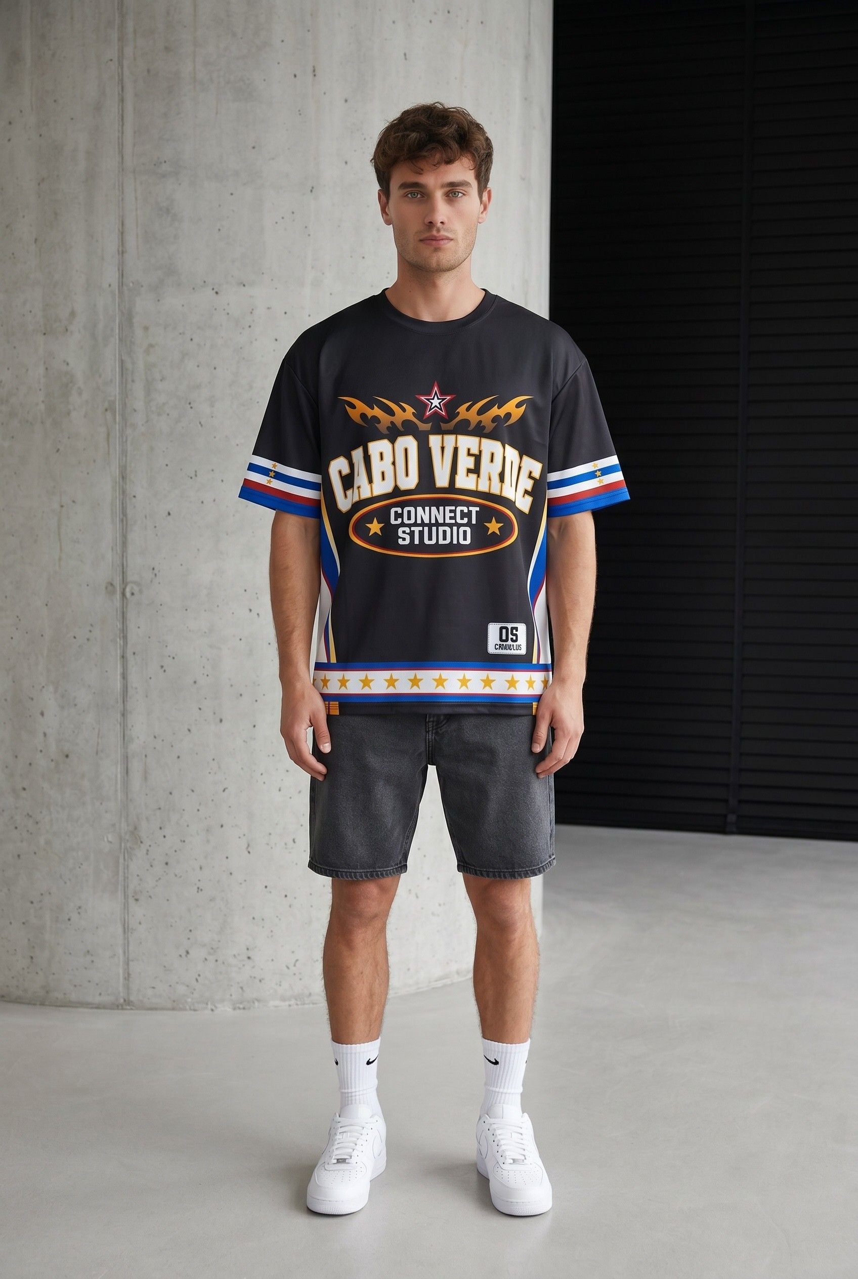T-shirt Oversize Cabo Verde 238 — Os Crioulos Edition