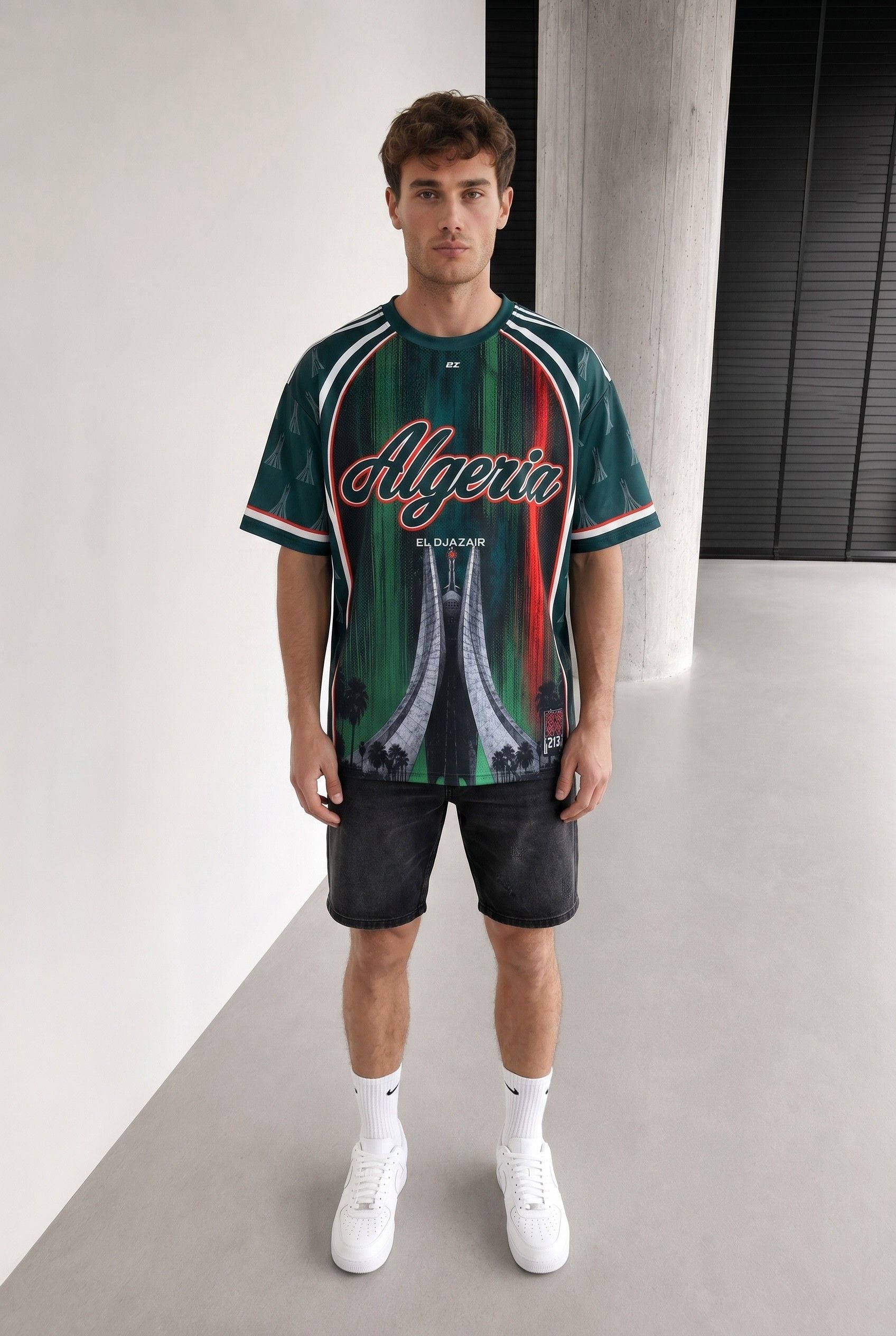 T-shirt Oversize Algeria 213 — Maillot El Djazair Édition