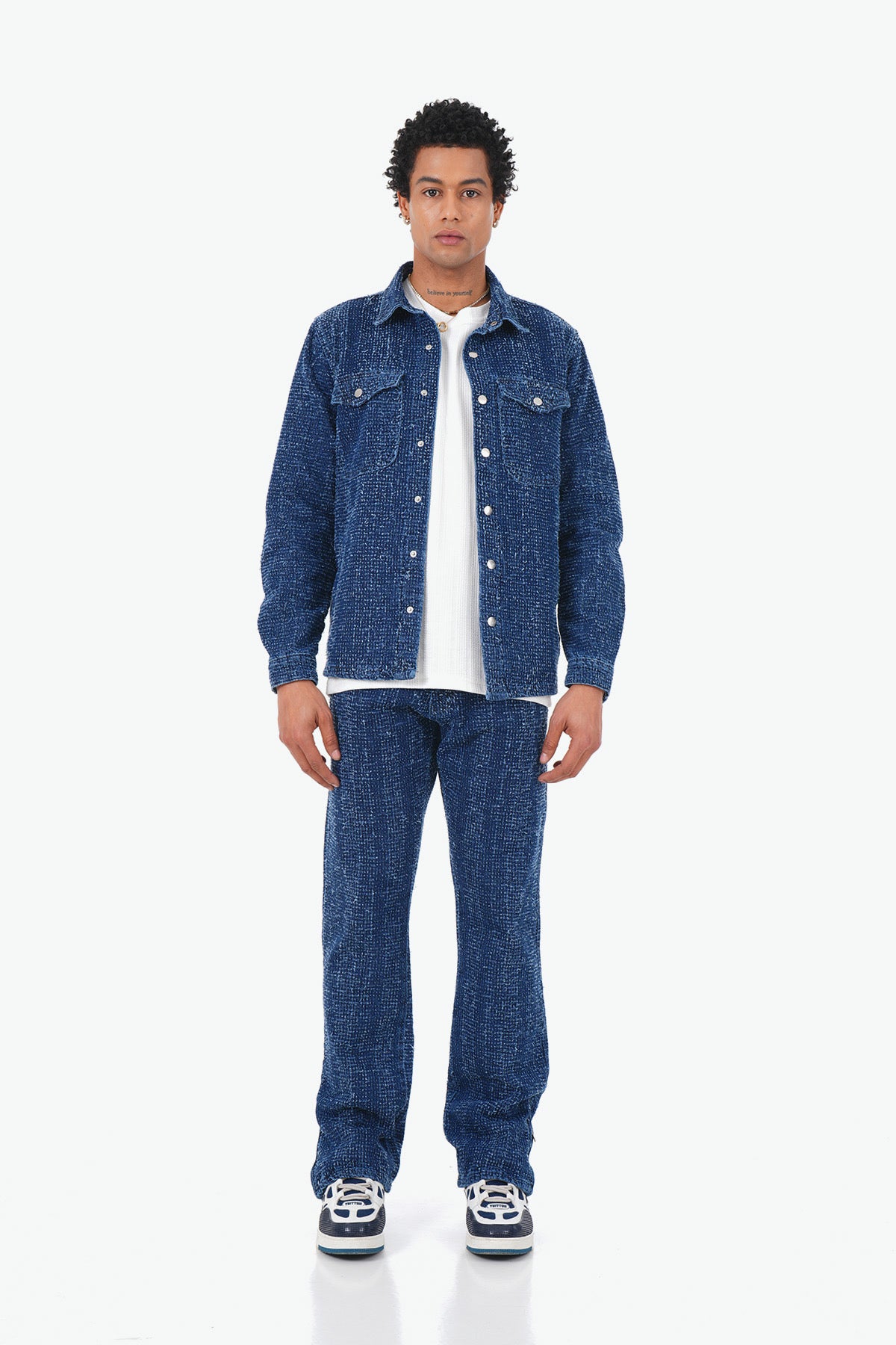 Ensemble veste et pantalon Jeans Bleu Foncé