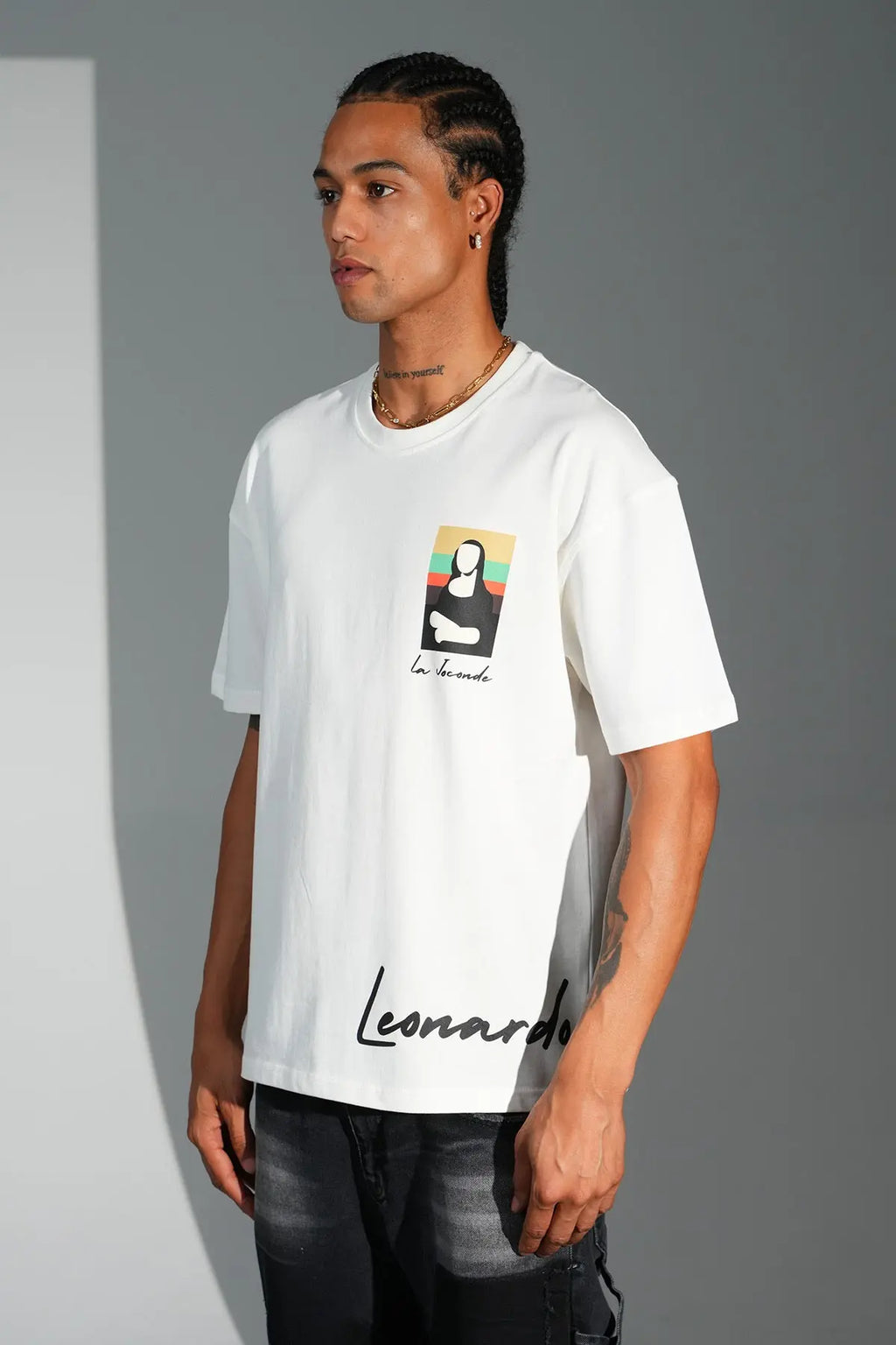 Tee-shirt Joconde Blanc - bonhomme