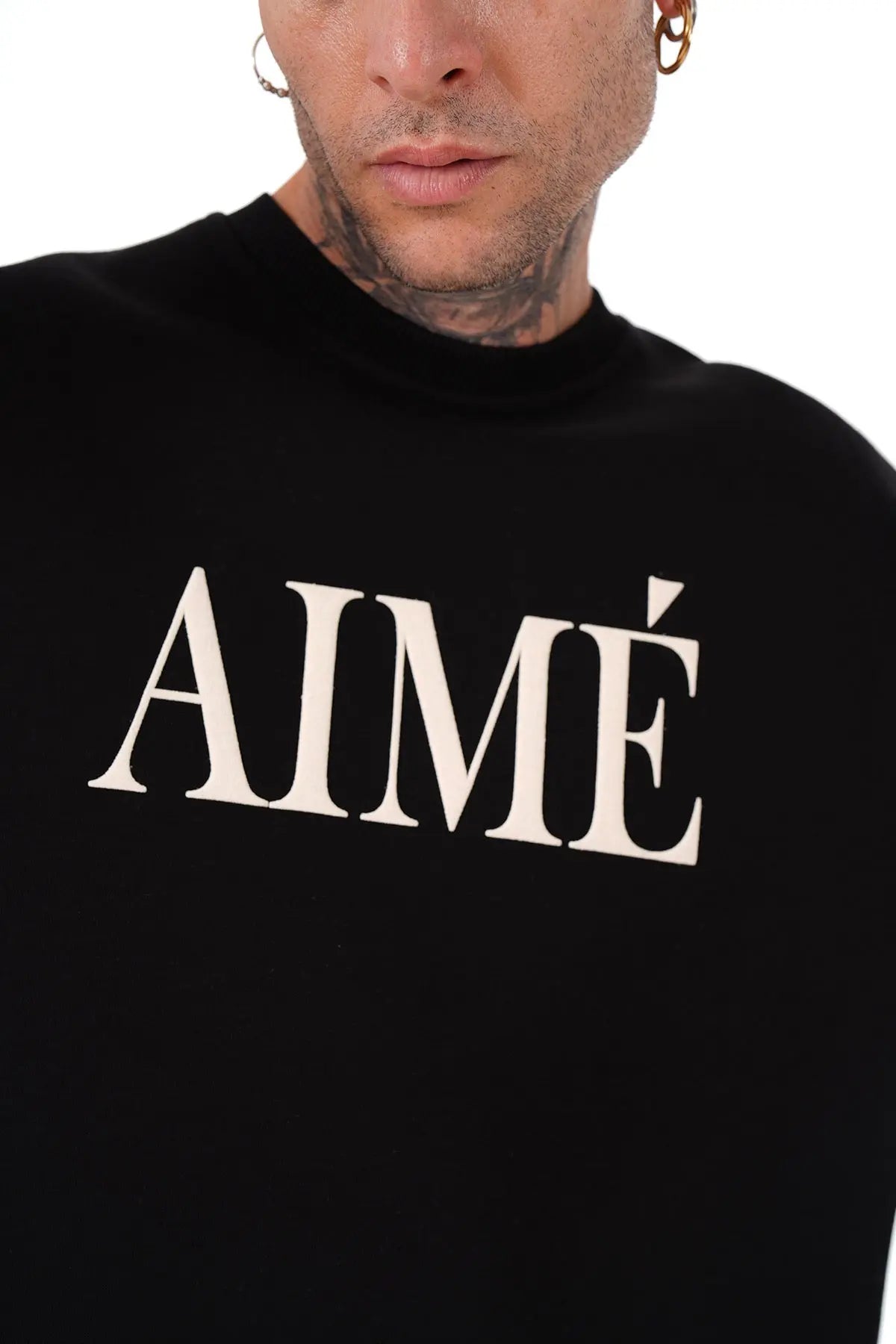 Sweat Noir Aimé bonhomme