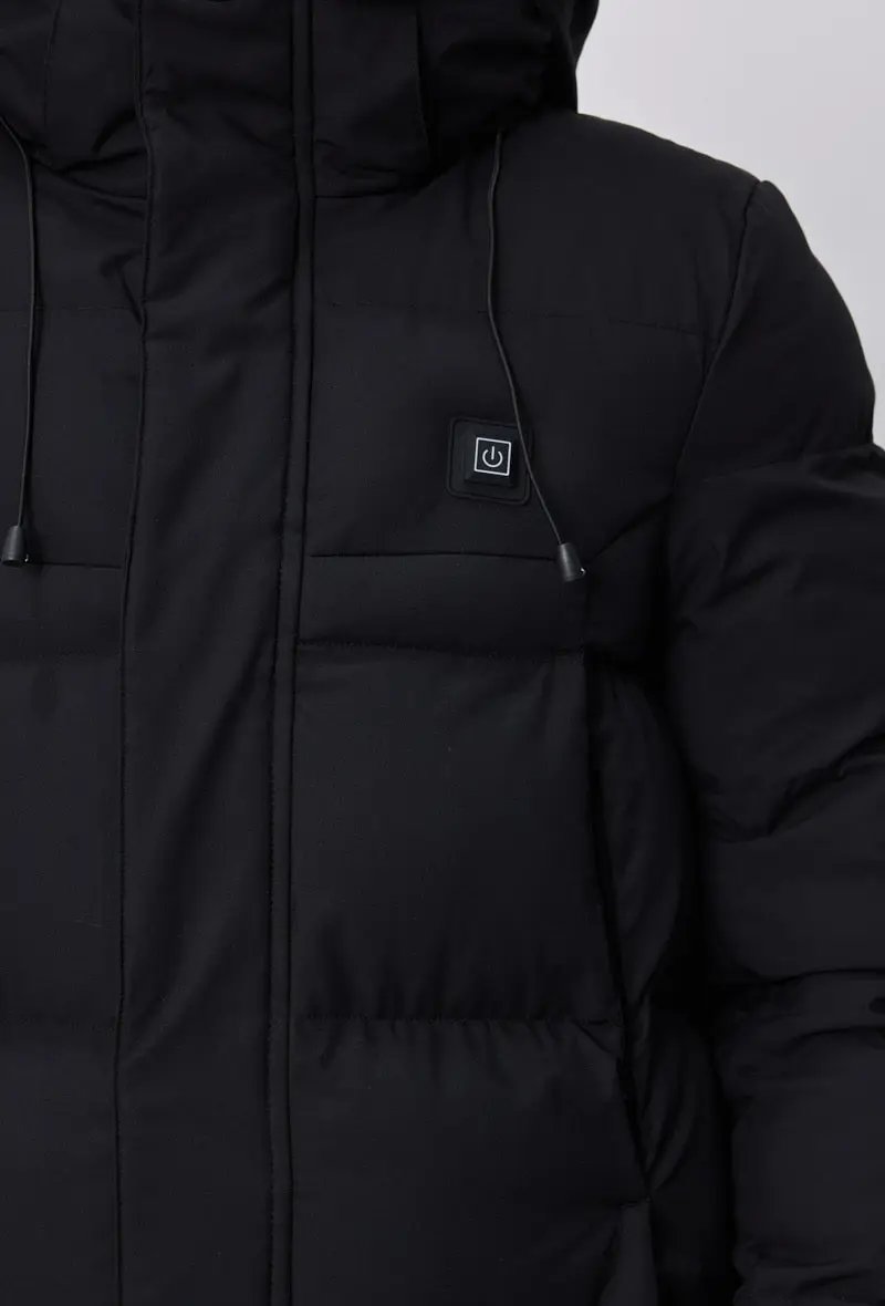 Parka Longue Noire Chauffante Homme – Protection Hiver Streetwear bonhomme