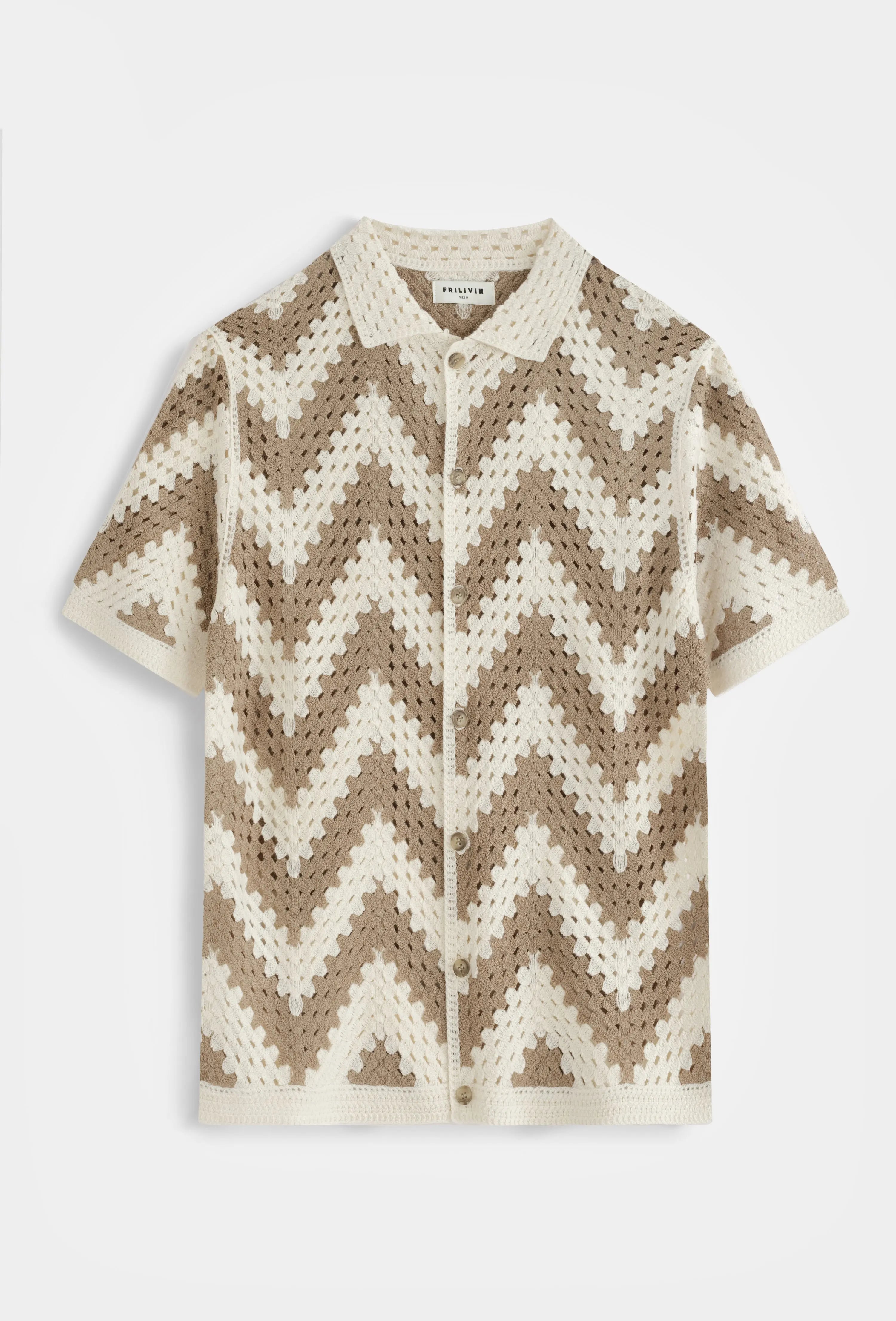 Chemise Crochet Homme motifs bonhomme