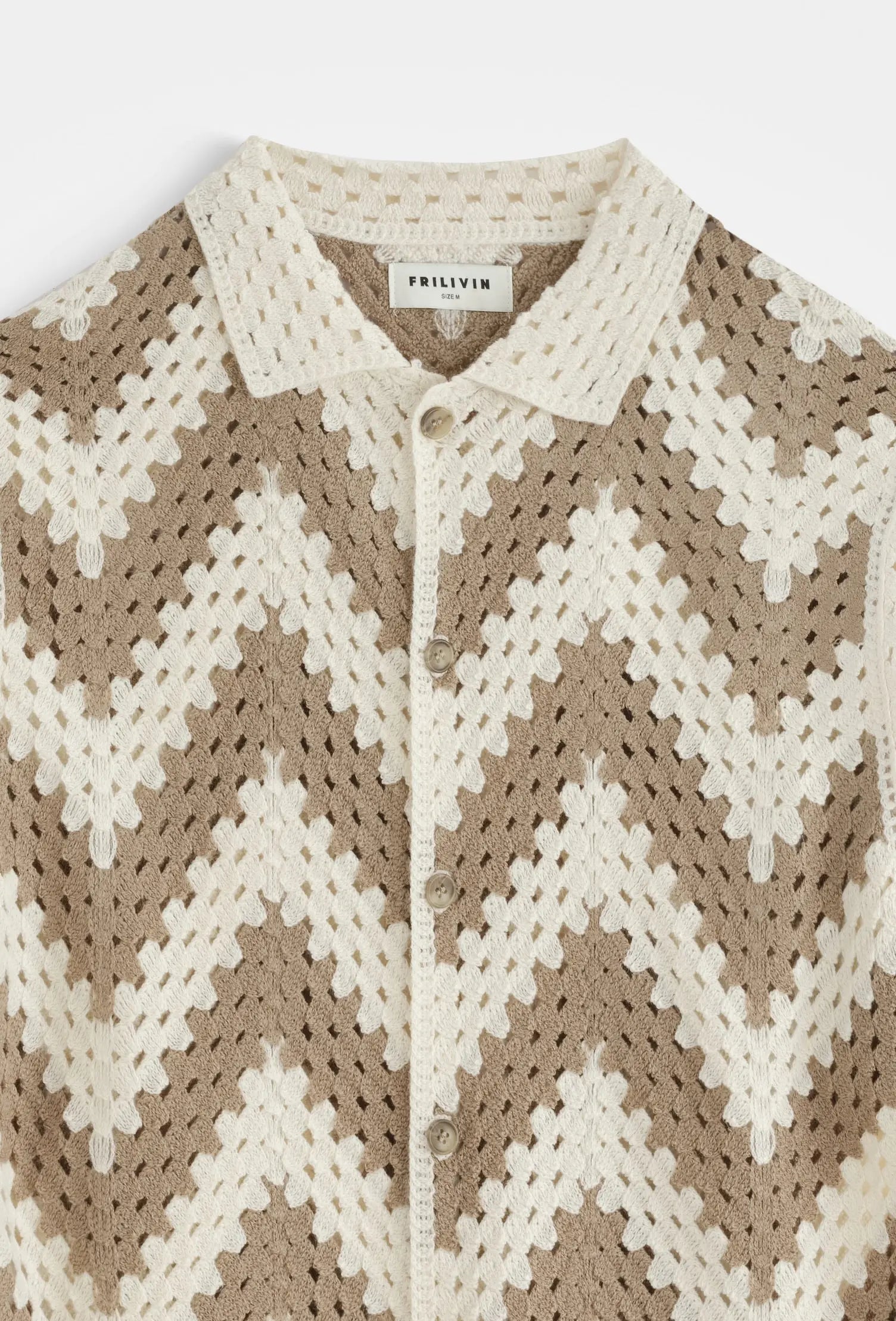 Chemise Crochet Homme motifs bonhomme