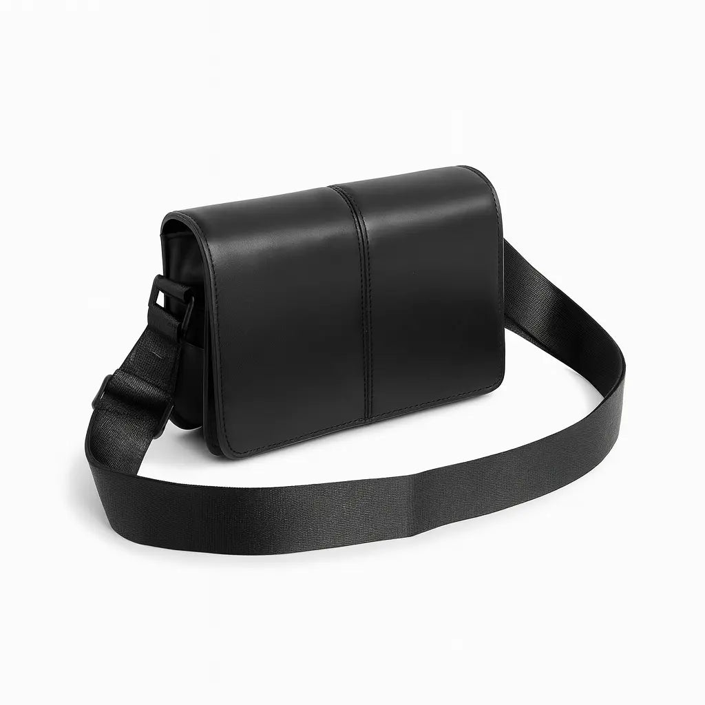 Sacoche Noir Homme en Simili Cuir bonhomme